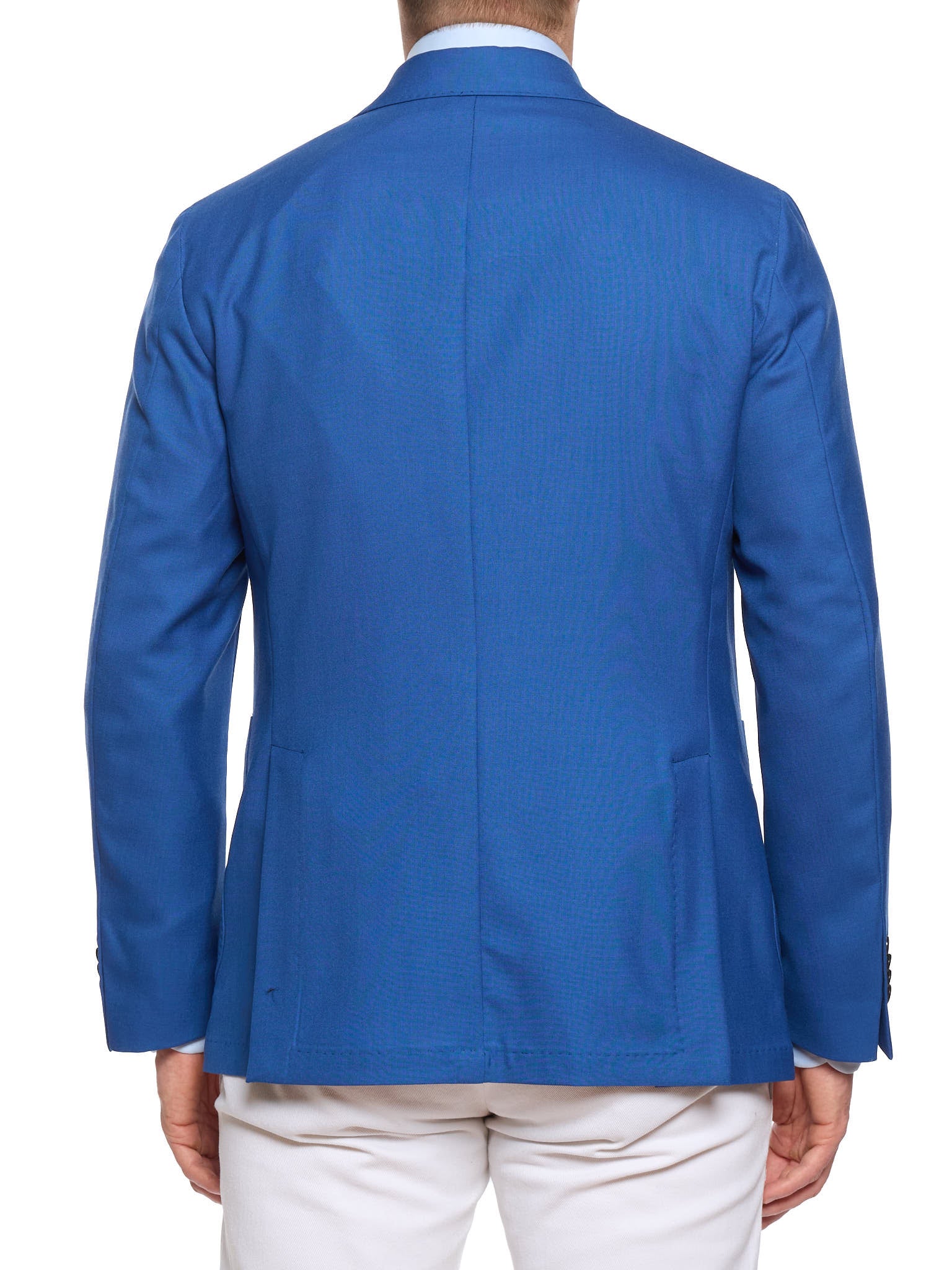SARTORIA PARTENOPEA "Napoli2" Blue Wool Unlined Jacket