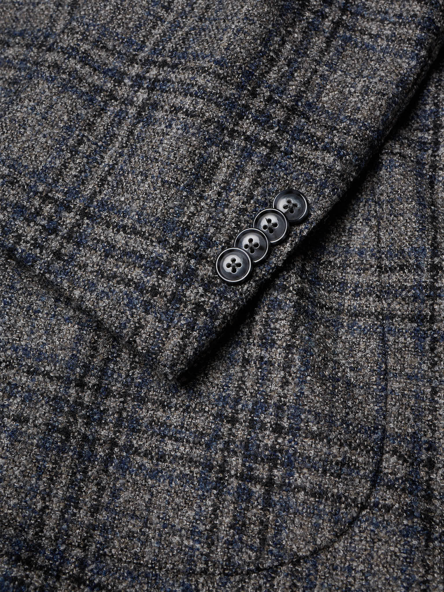SARTORIA PARTENOPEA "Napoli2" Brown Glen Plaid Wool Polyester Unlined Jacket