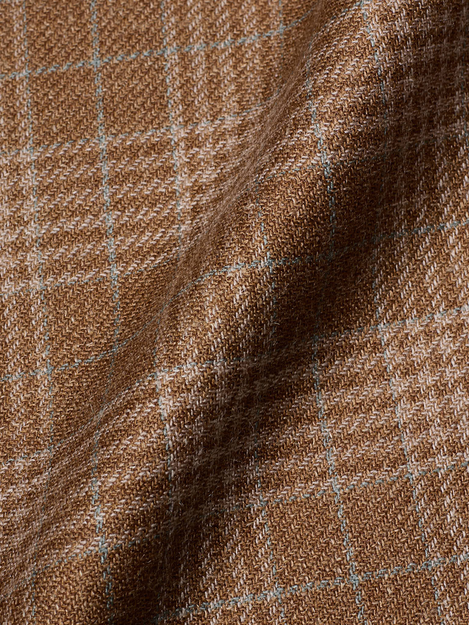 SARTORIA PARTENOPEA "Napoli2" Brown Prince of Wales Wool Silk Linen Unlined Jacket