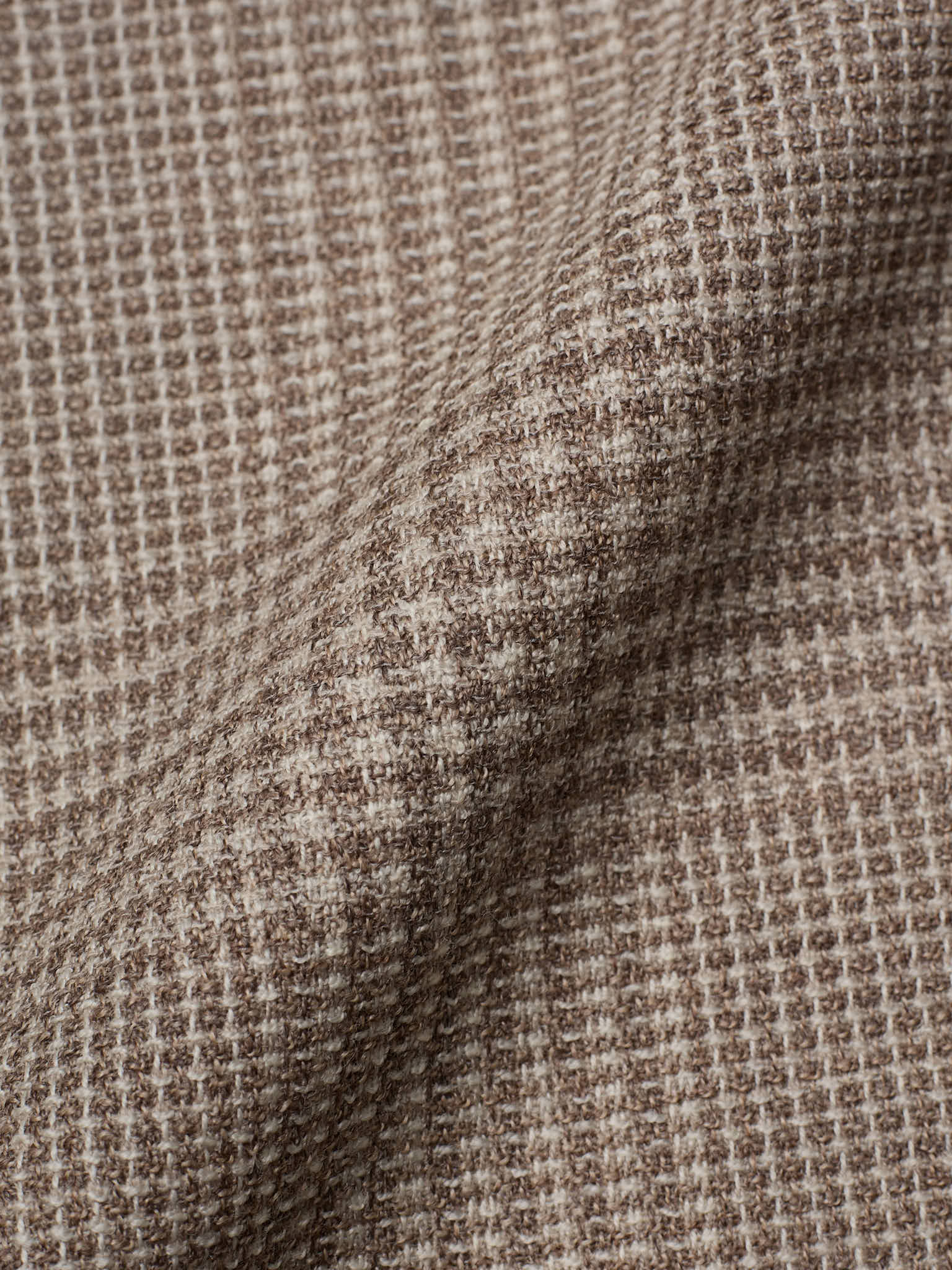 SARTORIA PARTENOPEA "Napoli4" Light Brown Glen Plaid Wool Elastane Unlined Jacket