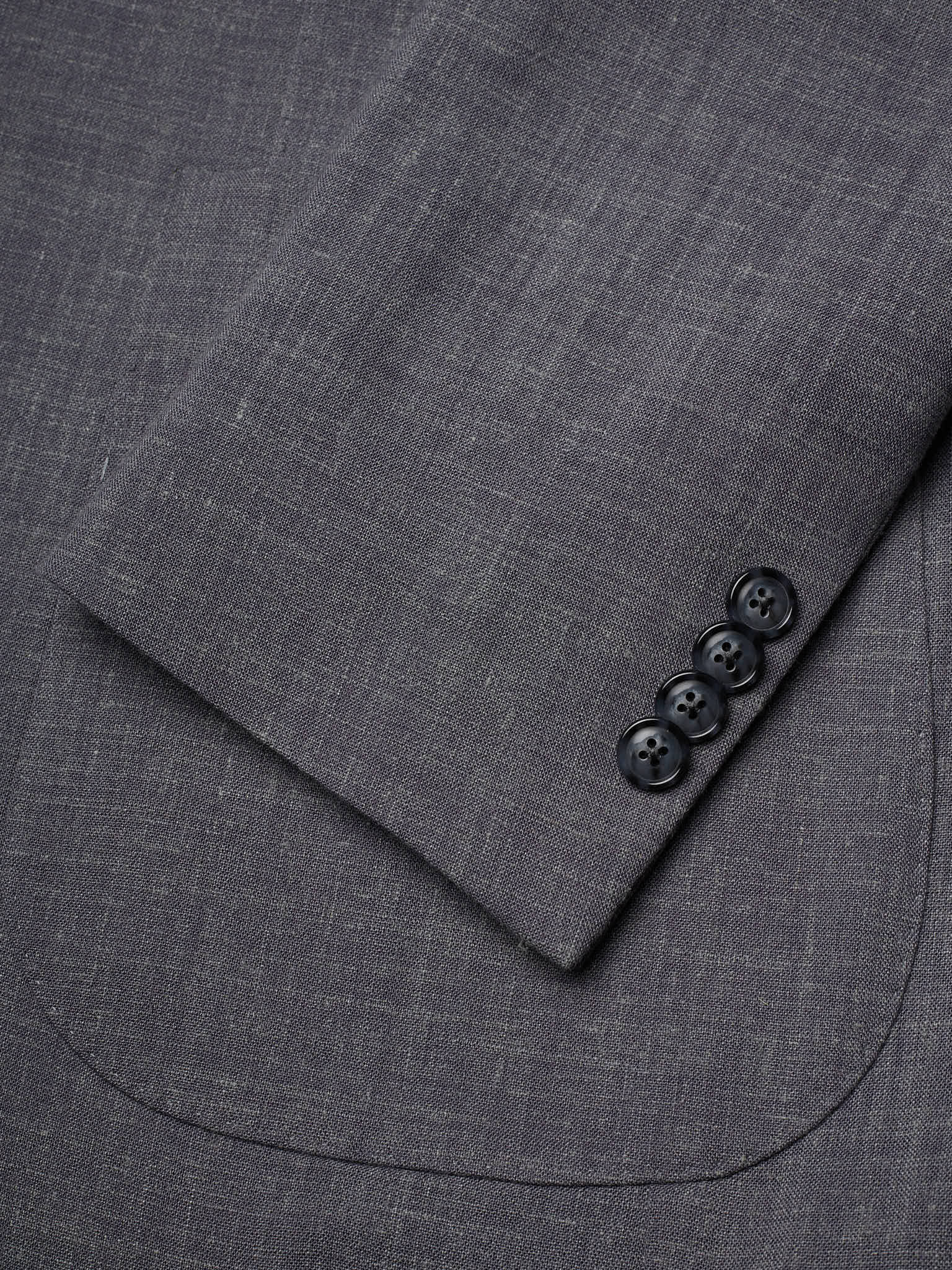 SARTORIA PARTENOPEA "Napoli" Gray Linen Polyester Unlined Jacket