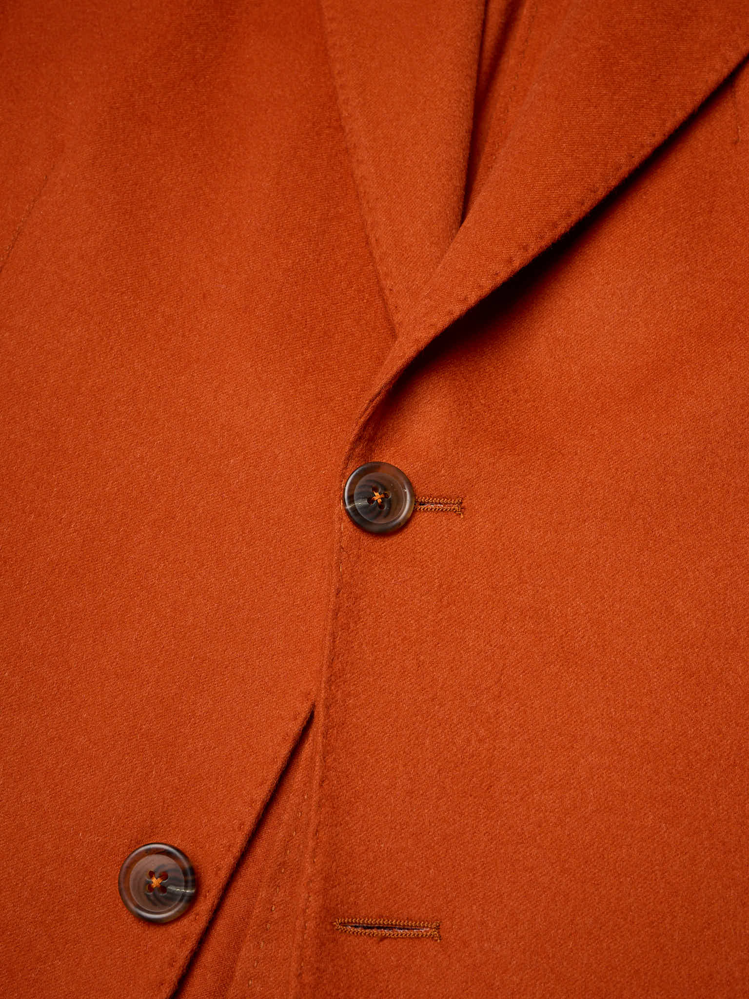 SARTORIA PARTENOPEA "Napoli" Orange Wool–Cashmere Unlined Jacket