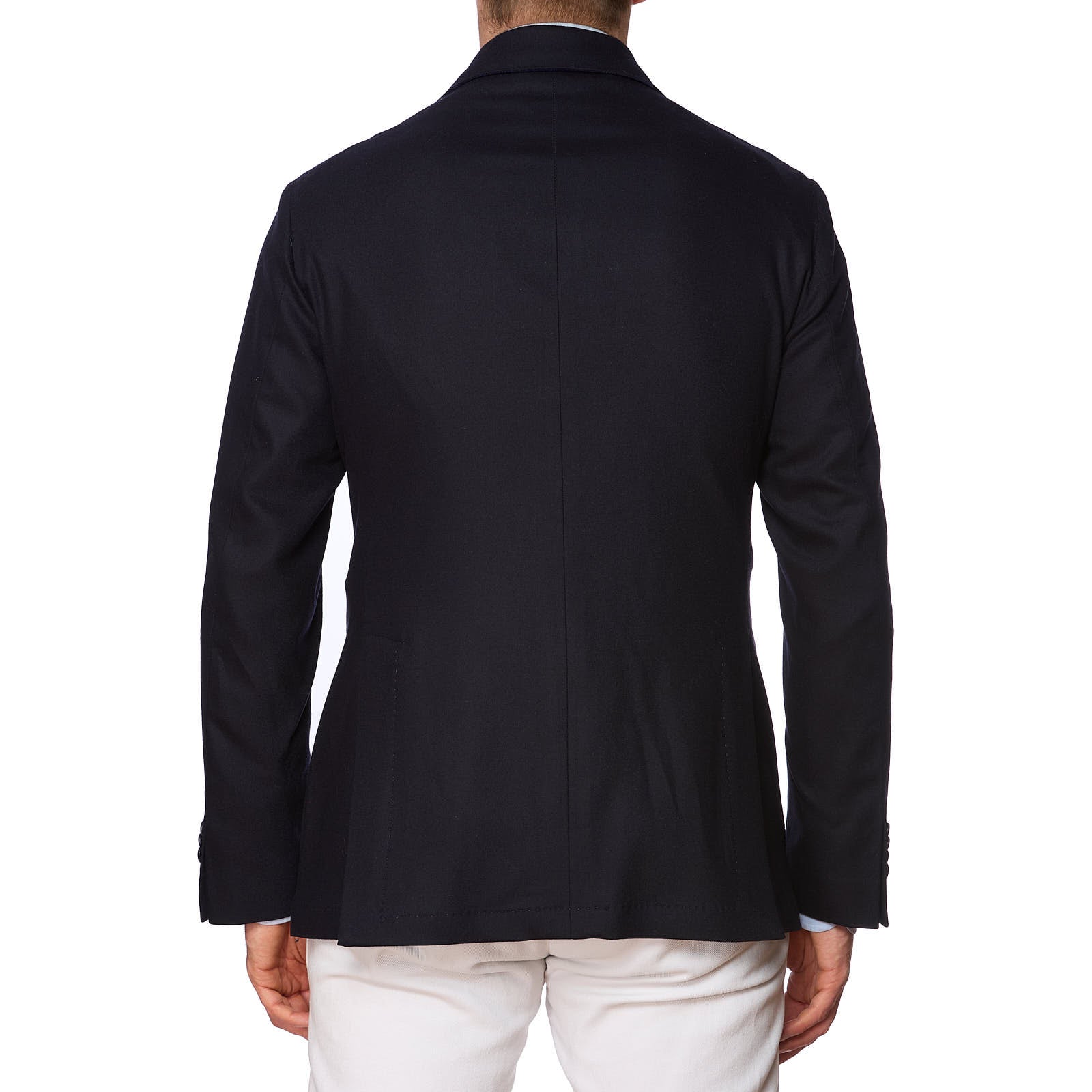 SARTORIA PARTENOPEA Navy Blue Wool-Cashmere DB Jacket Blazer EU 50 NEW US 40