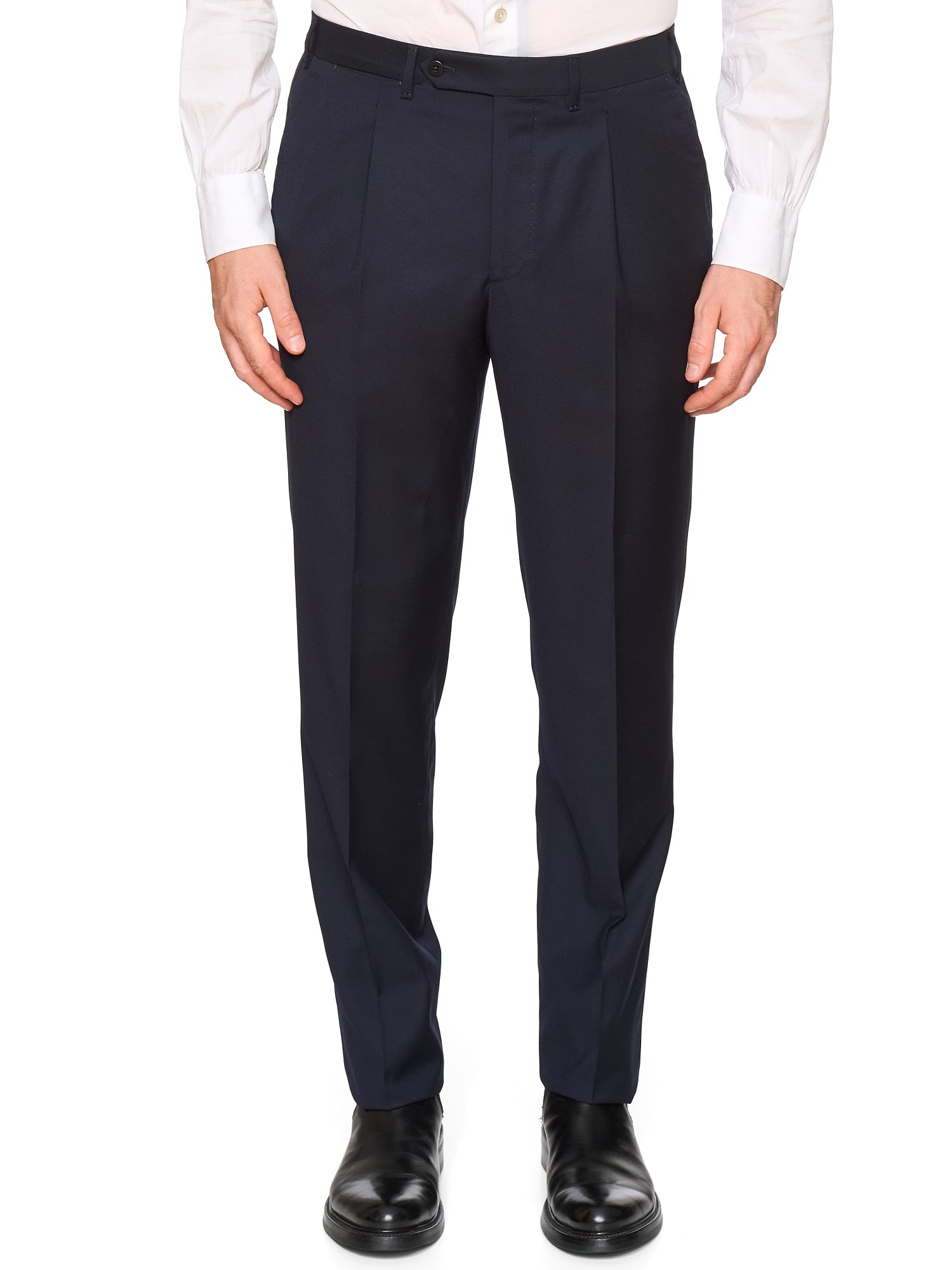 SARTORIA PARTENOPEA Navy Blue Super 120’s Wool Tuxedo Suit