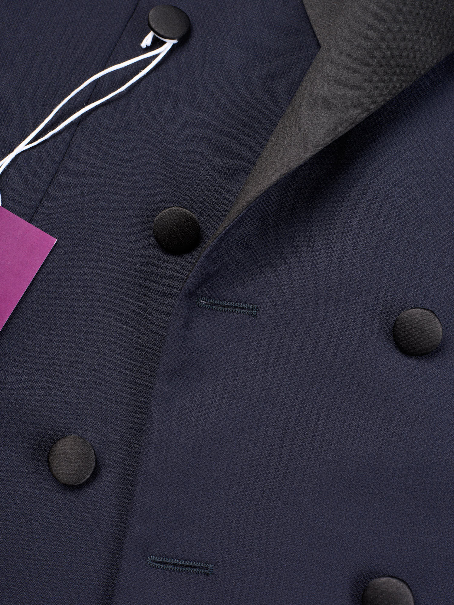 SARTORIA PARTENOPEA Navy Blue Super 120’s Wool Tuxedo Suit