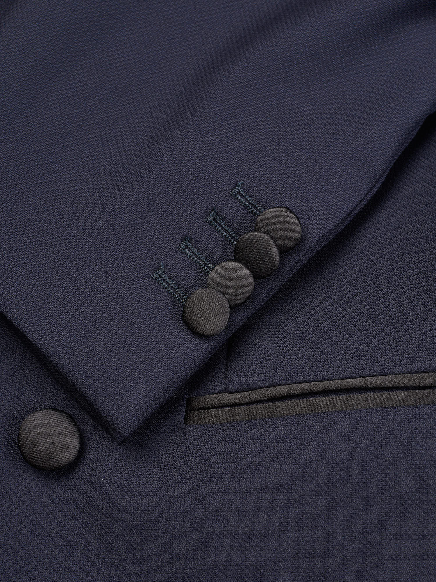 SARTORIA PARTENOPEA Navy Blue Super 120’s Wool Tuxedo Suit