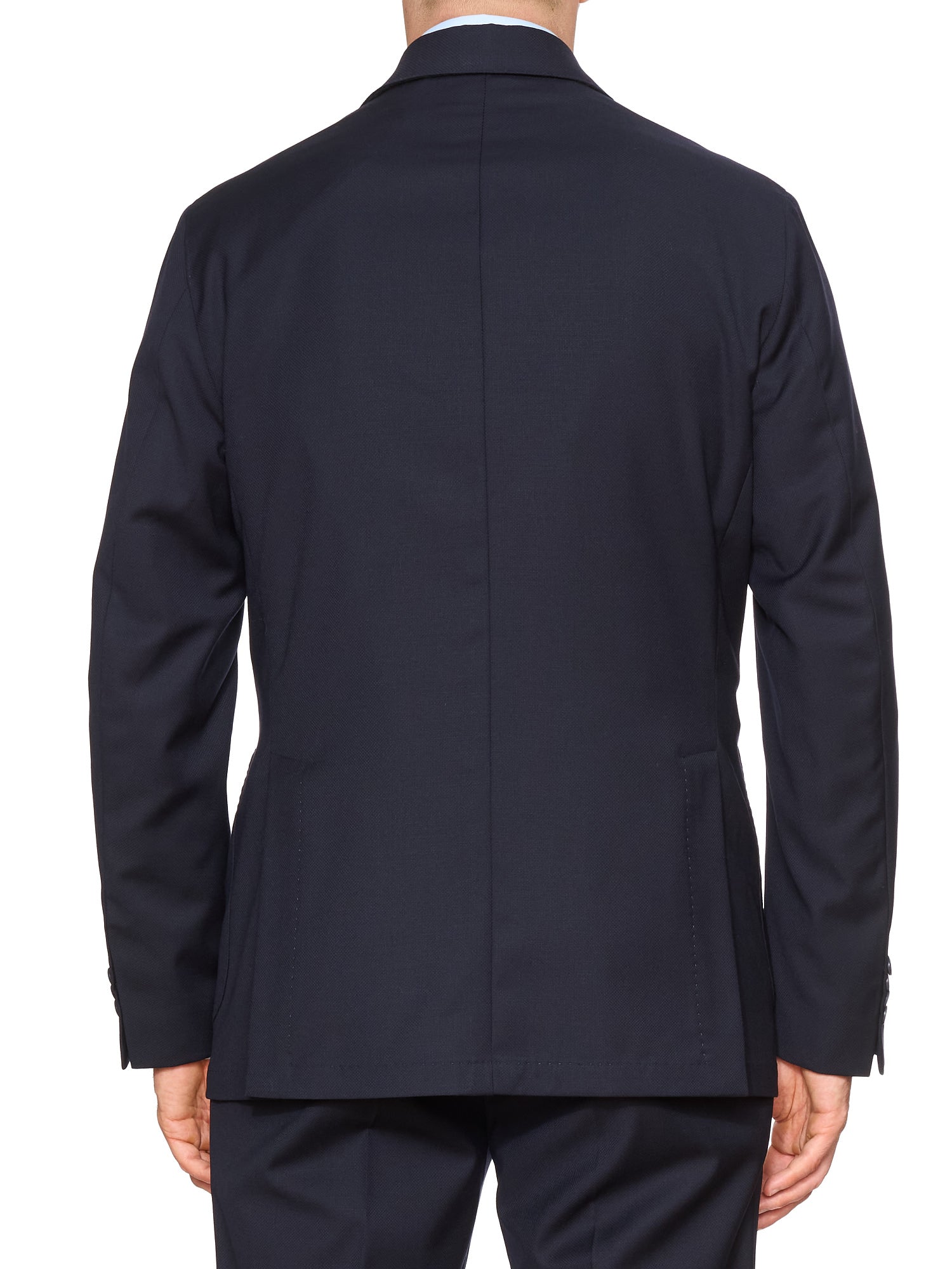 SARTORIA PARTENOPEA Navy Blue Wool Super 120'S Suit NEW