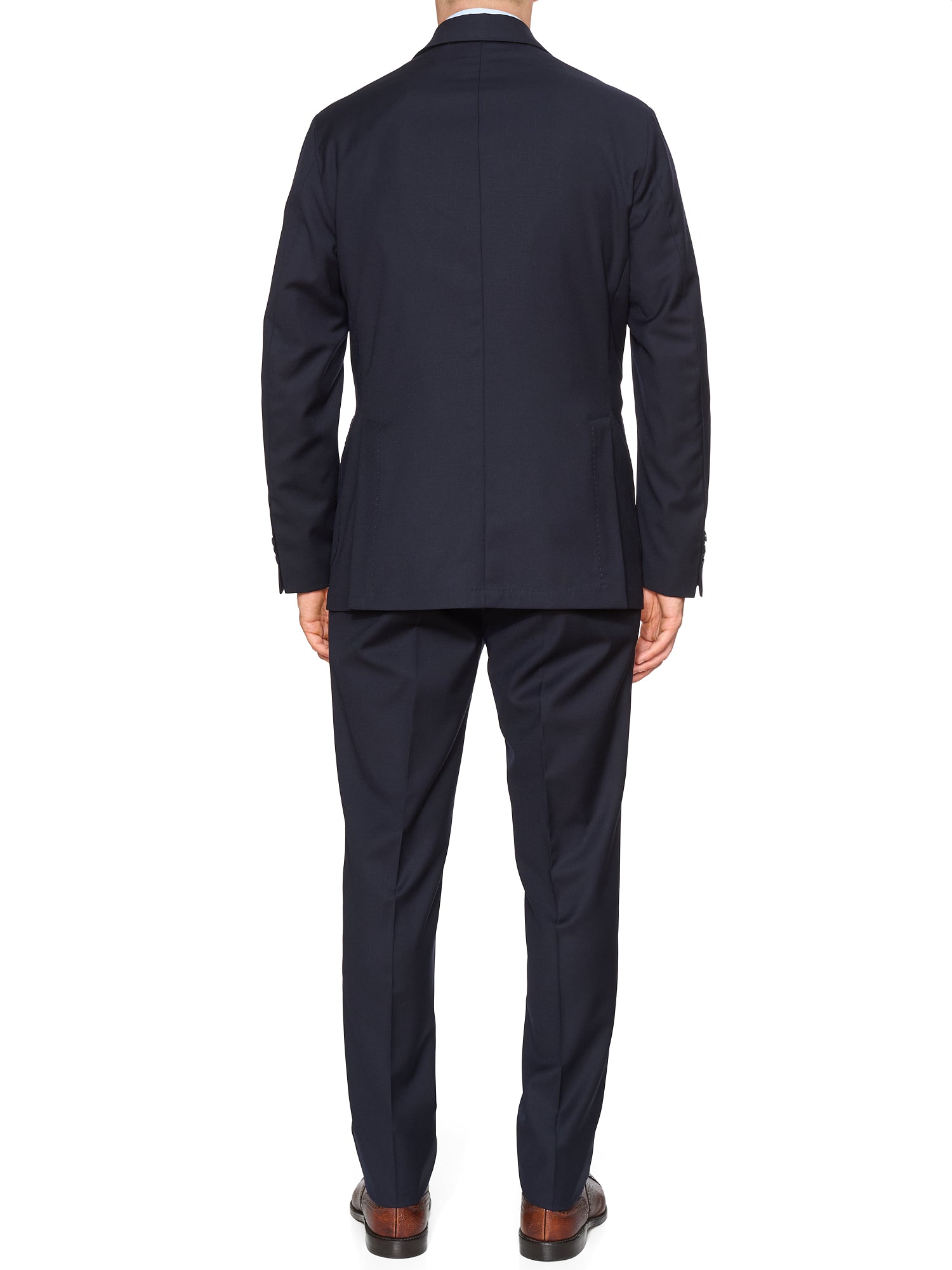 Sartoria Partenopeaパルテノペアシルクネイビージャケット46 SARTORIA PARTENOPEA Navy Blue Wool Super 120'S Suit NEW