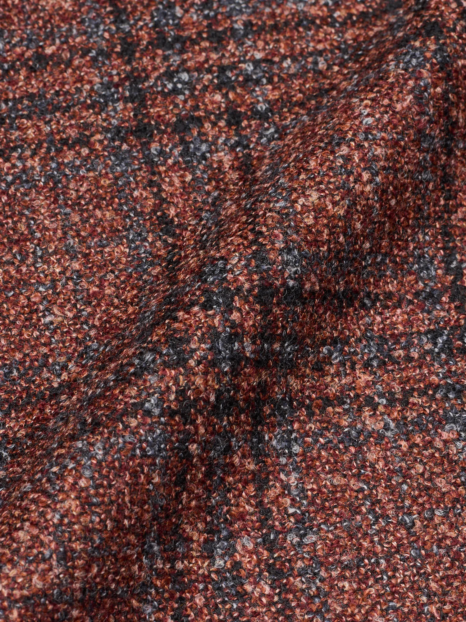 SARTORIA PARTENOPEA "Napoli2" Rust Glen Plaid Wool Polyester Jacket