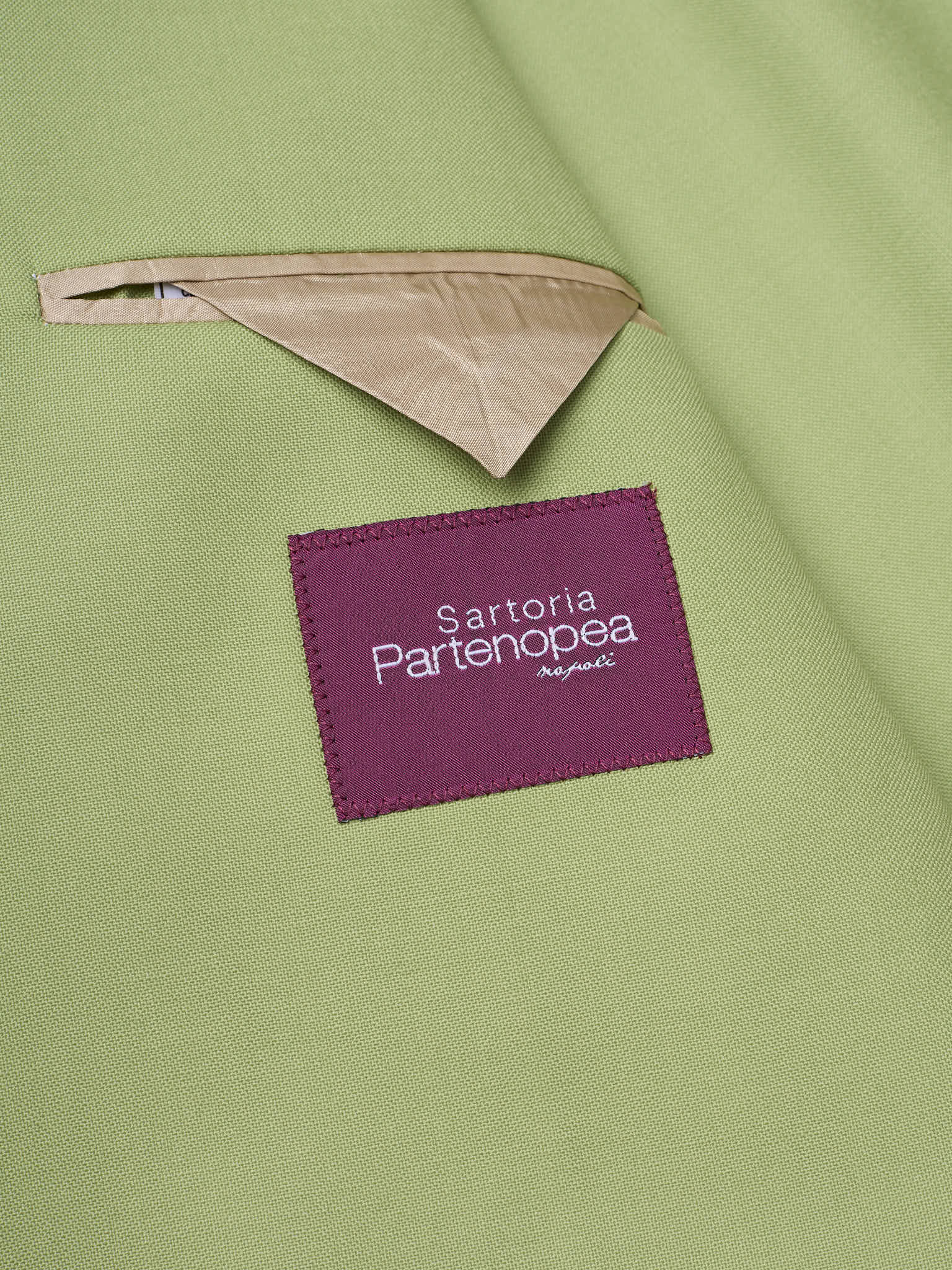 SARTORIA PARTENOPEA "Napoli2" Green Wool Unlined Jacket