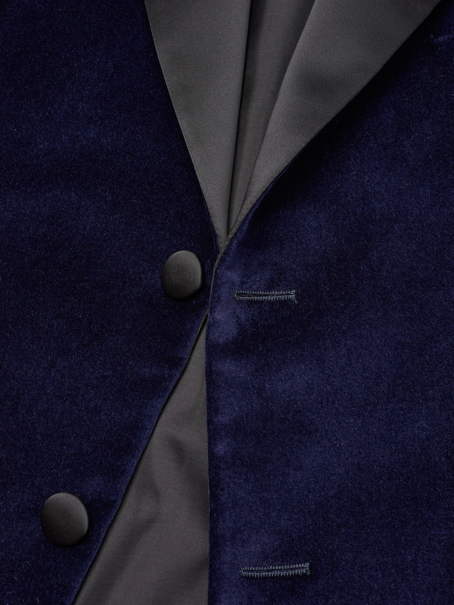 SARTORIA PARTENOPEA "Napoli4" Blue Velvet Dinner Jacket