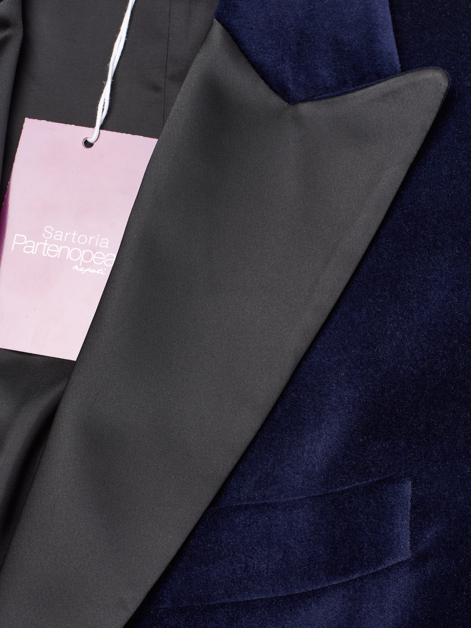 SARTORIA PARTENOPEA "Napoli4" Blue Velvet Dinner Jacket
