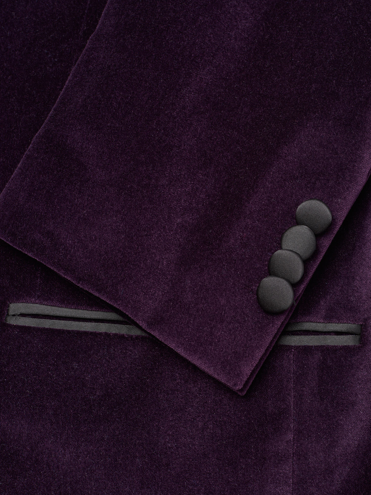 SARTORIA PARTENOPEA "Napoli4" Aubergine Velvet Dinner Jacket