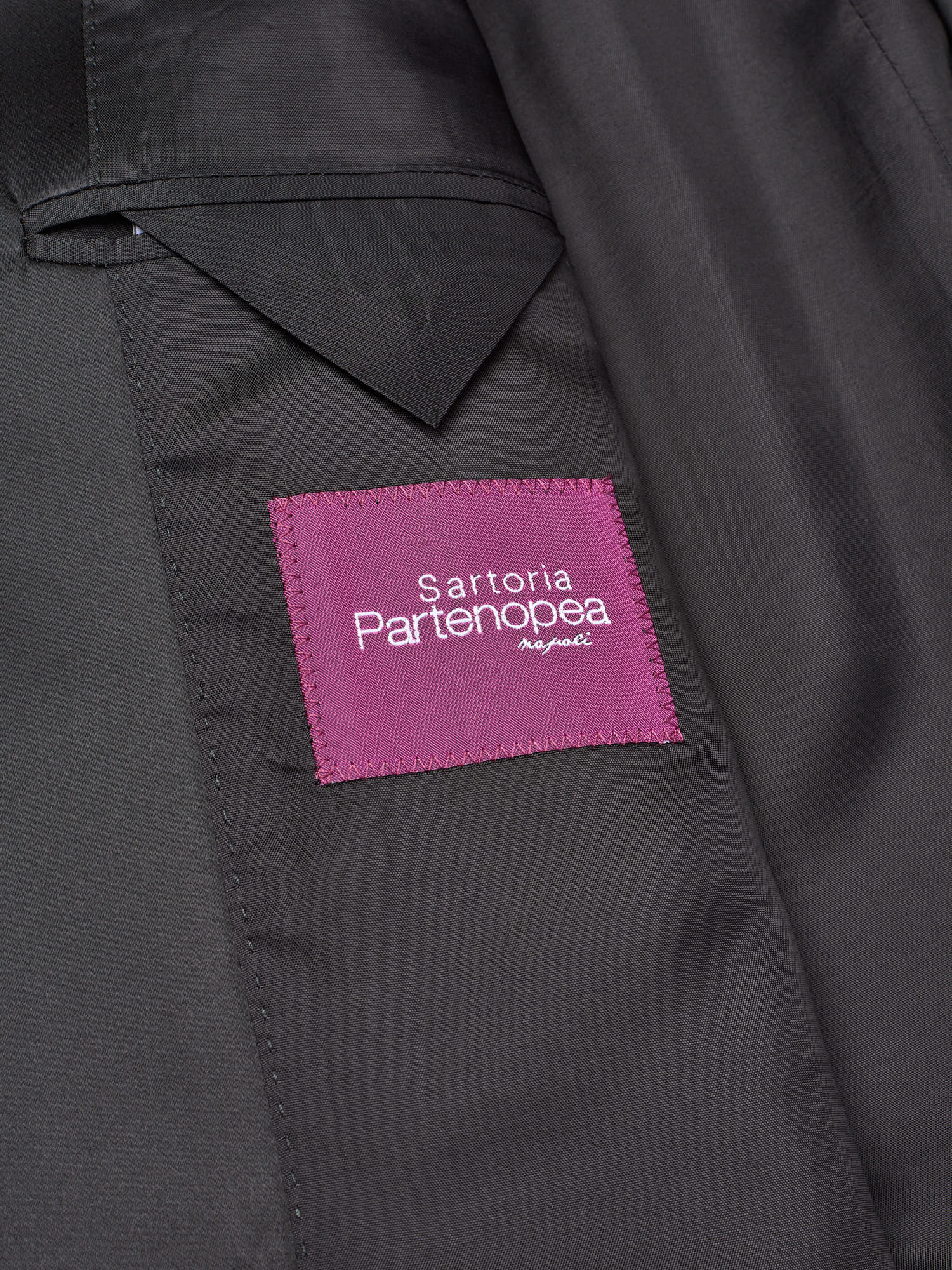 SARTORIA PARTENOPEA "Napoli4" Aubergine Velvet Dinner Jacket