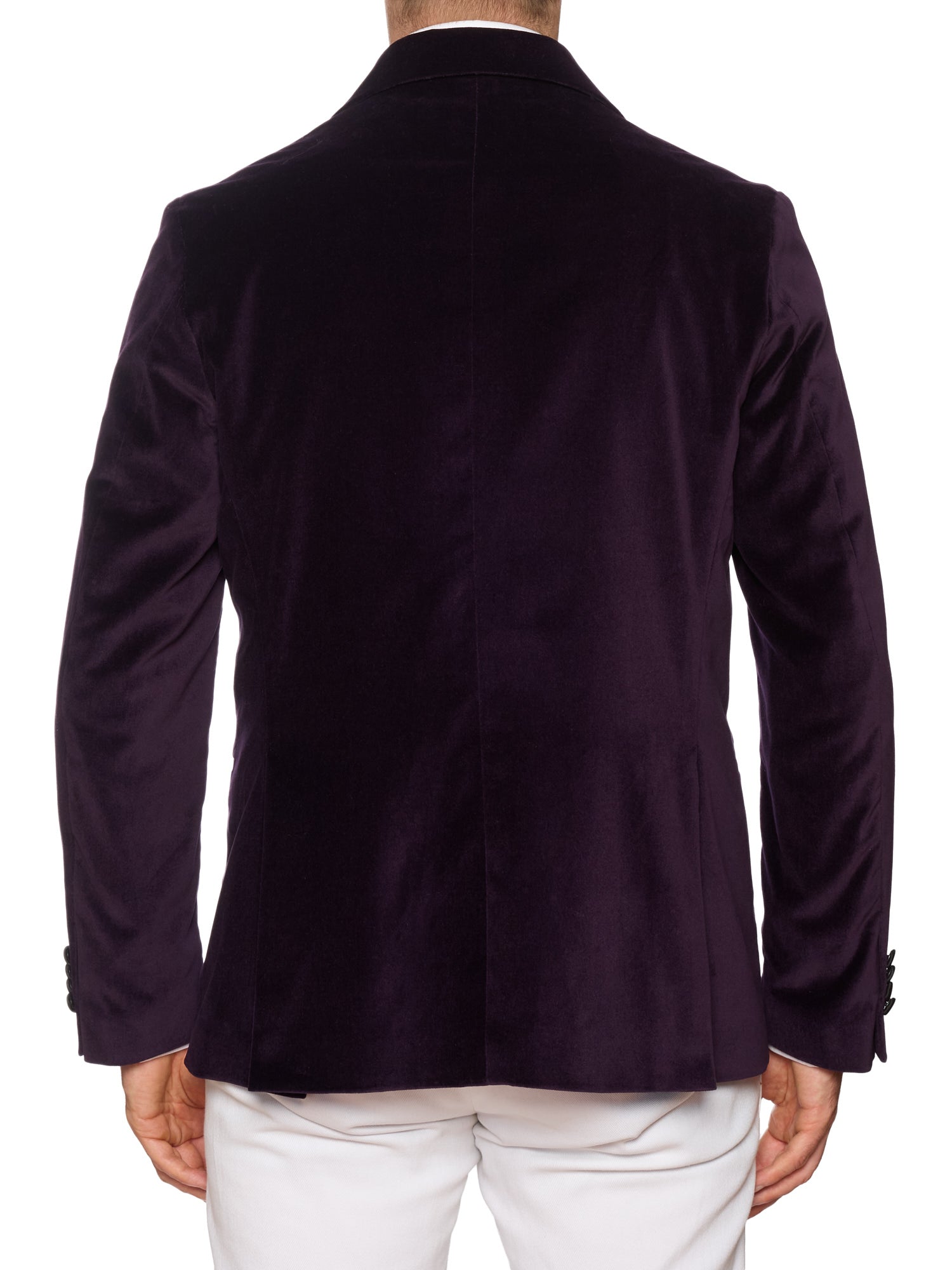 SARTORIA PARTENOPEA "Napoli4" Aubergine Velvet Dinner Jacket
