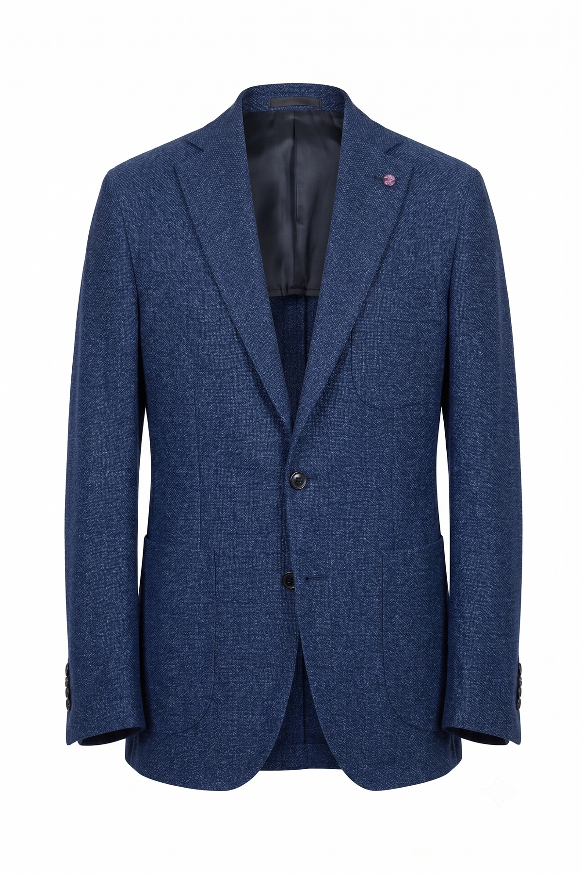 SARTORIA PARTENOPEA "Napoli" Navy Blue Birdseye Cotton Unlined Jacket