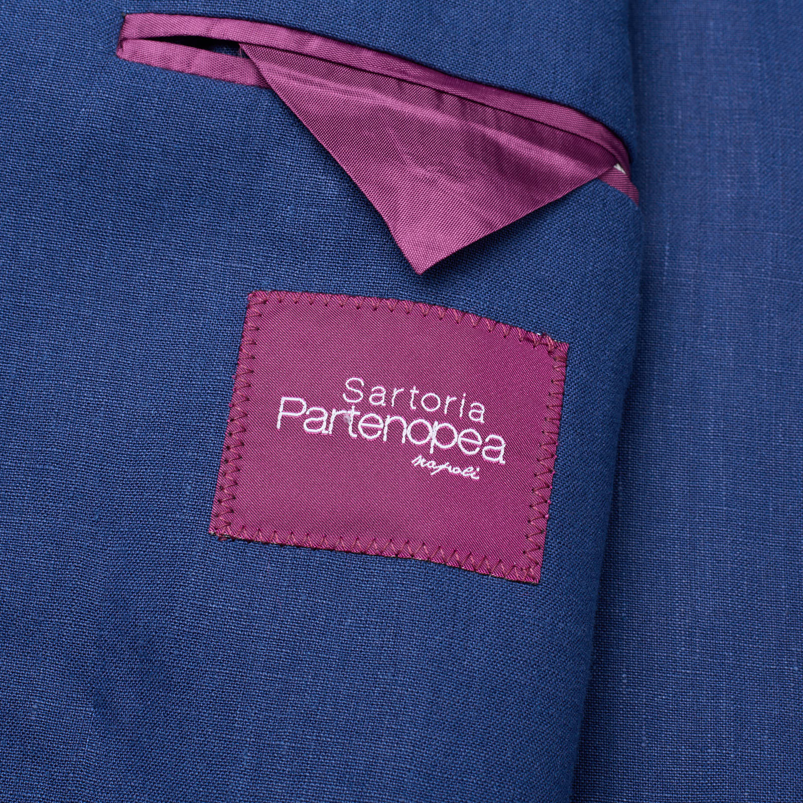 SARTORIA PARTENOPEA for VANNUCCI Blue Linen DB Jacket Blazer NEW