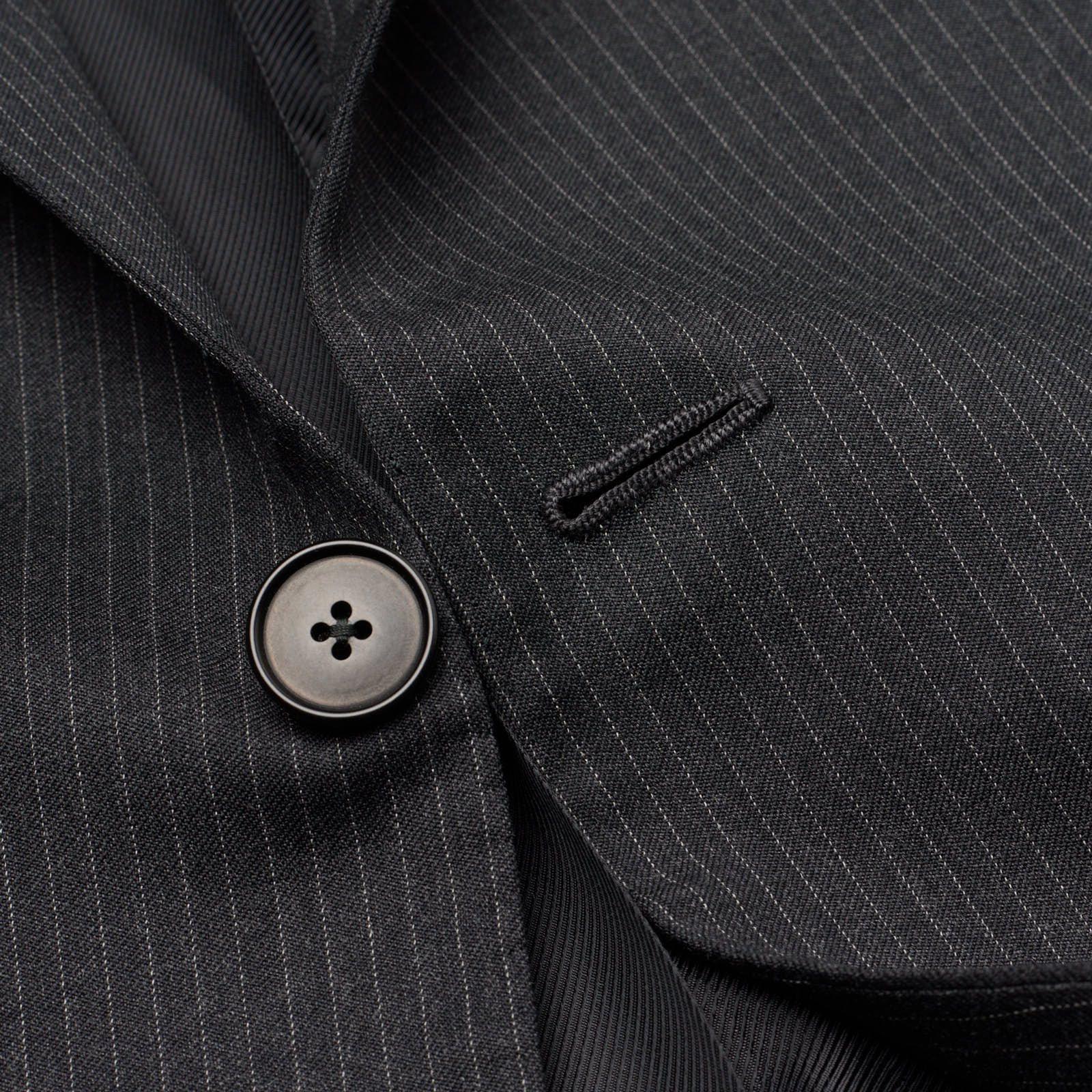 SARTORIA PARTENOPEA for VANNUCCI Dark Gray Pinstripe Wool Handmade Suit EU 54 NEW US 42