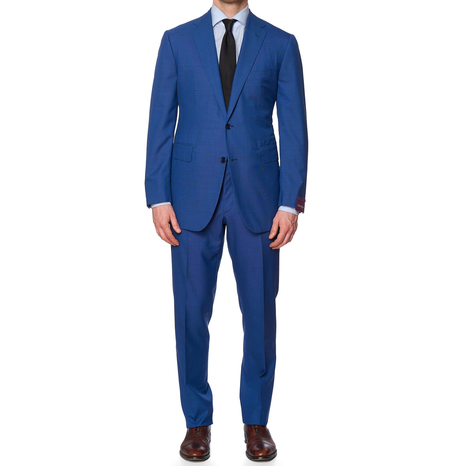 SARTORIA PARTENOPEA for VANNUCCI Blue Super 120's Handmade Suit EU 54 NEW US 42
