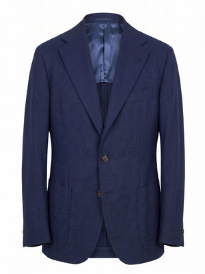 SARTORIA SOLITO Handmade Navy Blue Wool-Silk Jacket