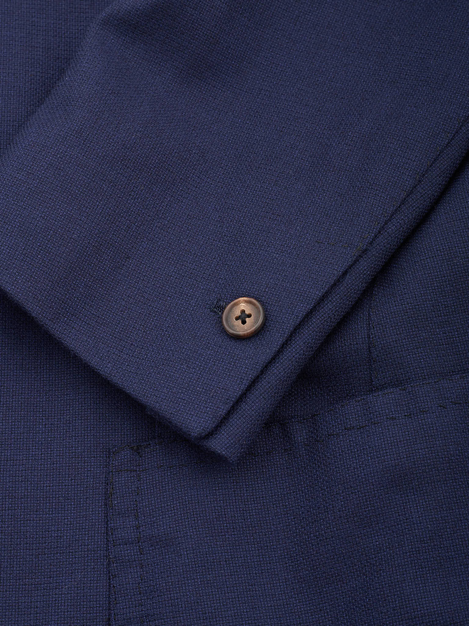 SARTORIA SOLITO Handmade Navy Blue Wool-Silk Jacket