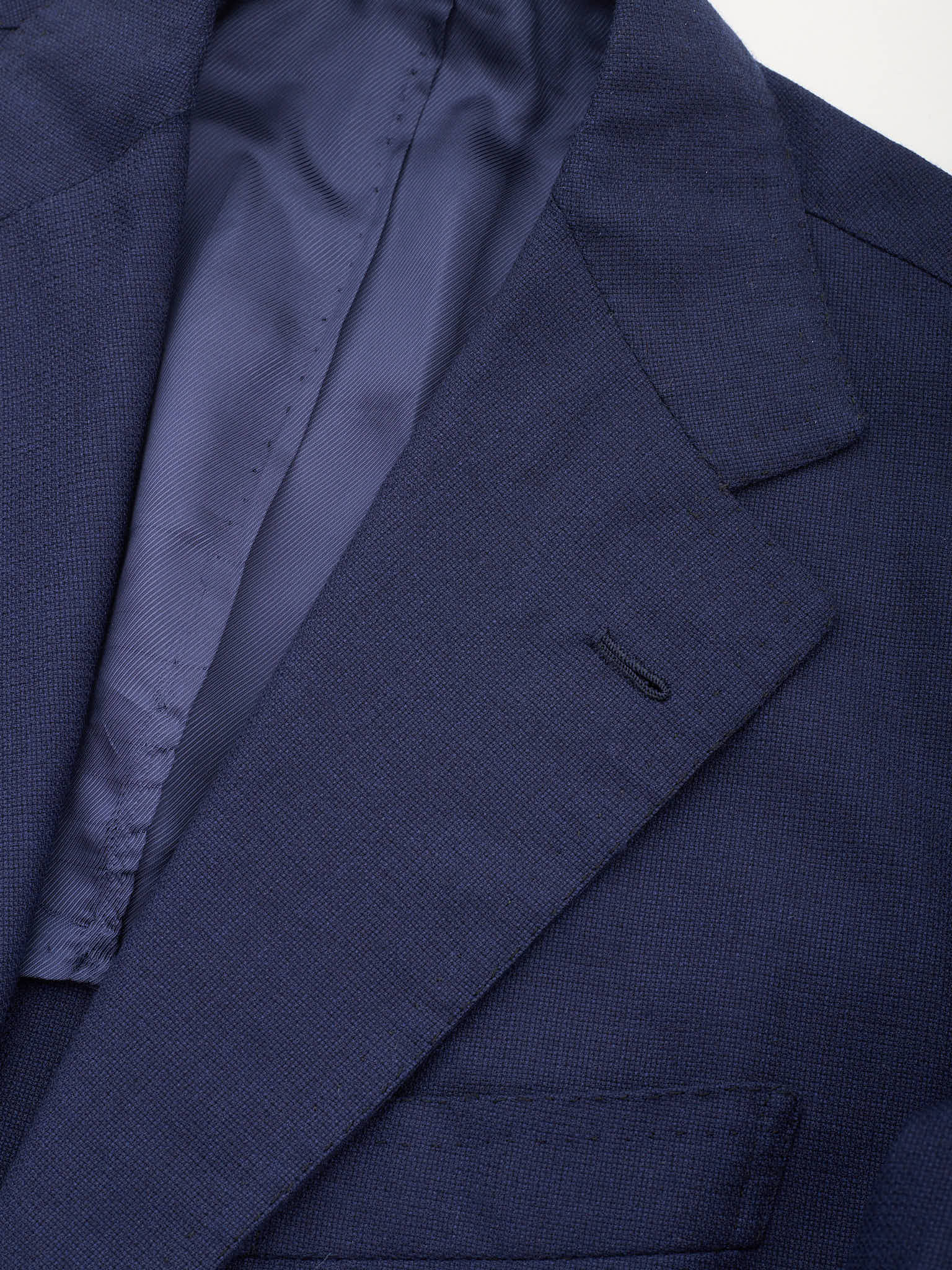 SARTORIA SOLITO Handmade Navy Blue Wool-Silk Jacket