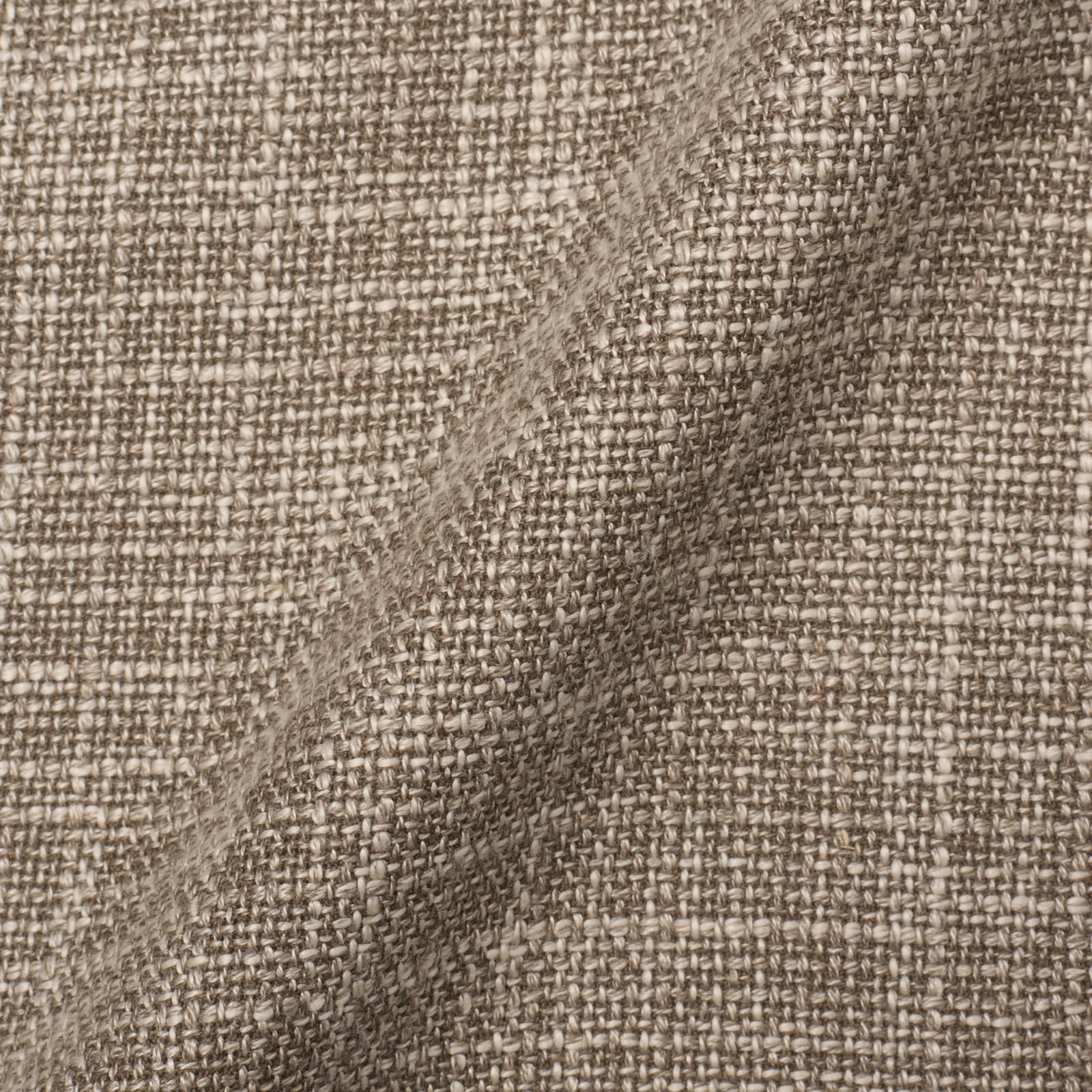 SARTORIO Brown Wool-Cotton-Silk-Linen Hopsack Half Lined Jacket EU 54 US 44 Slim