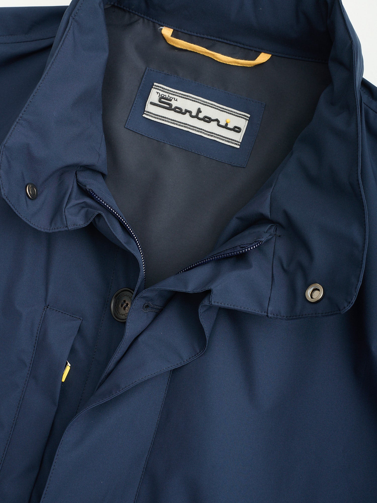 SARTORIO "Tuga" Napoli Blue Parka Jacket With Hidden Hood