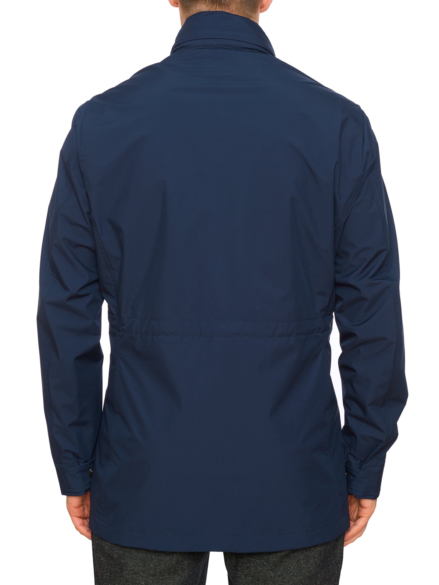 SARTORIO "Tuga" Napoli Blue Parka Jacket With Hidden Hood