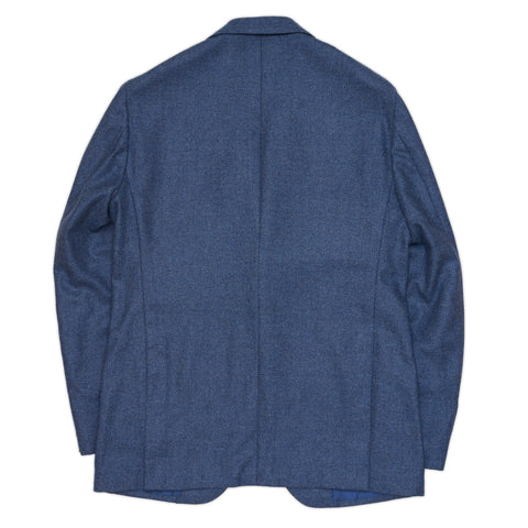 SARTORIO Napoli by KITON Blue Wool Flannel Jacket EU 50 US 40