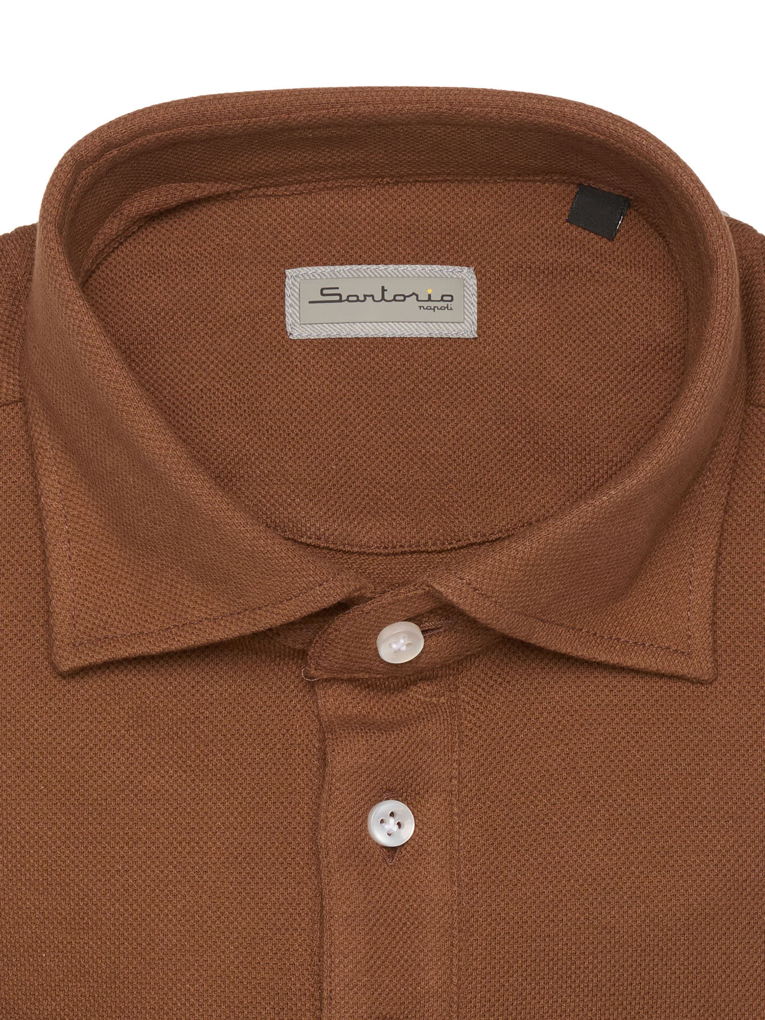 SARTORIO Napoli by KITON Chestnut Brown Cotton Pique Polo Shirt NEW