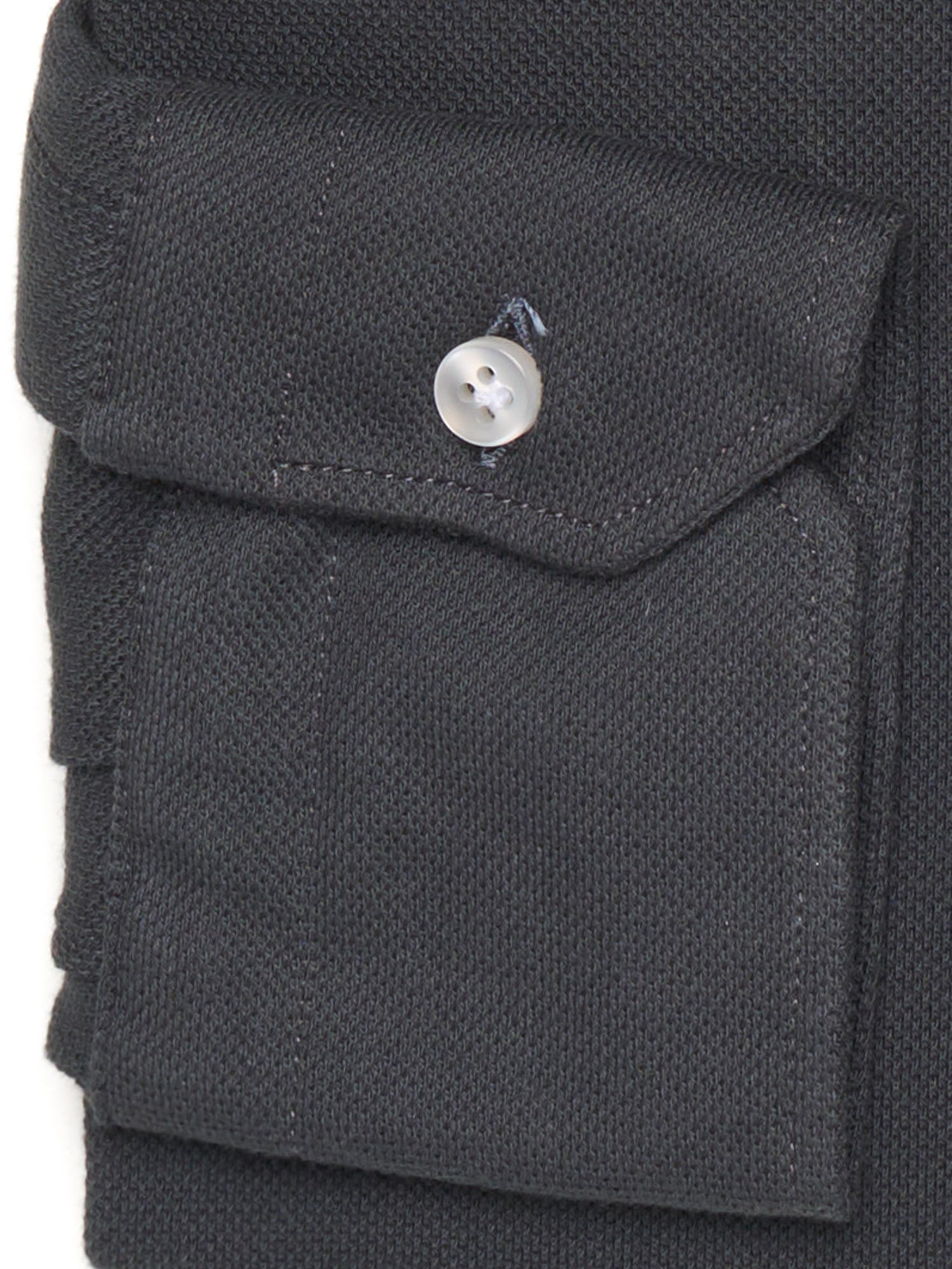 SARTORIO Napoli by KITON Graphite Gray Cotton Pique Polo Shirt NEW