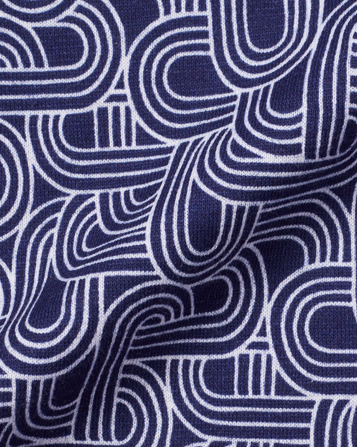 SARTORIO Napoli by KITON Navy Blue Geometric Cotton Short Sleeve Casual Shirt NEW SARTORIO