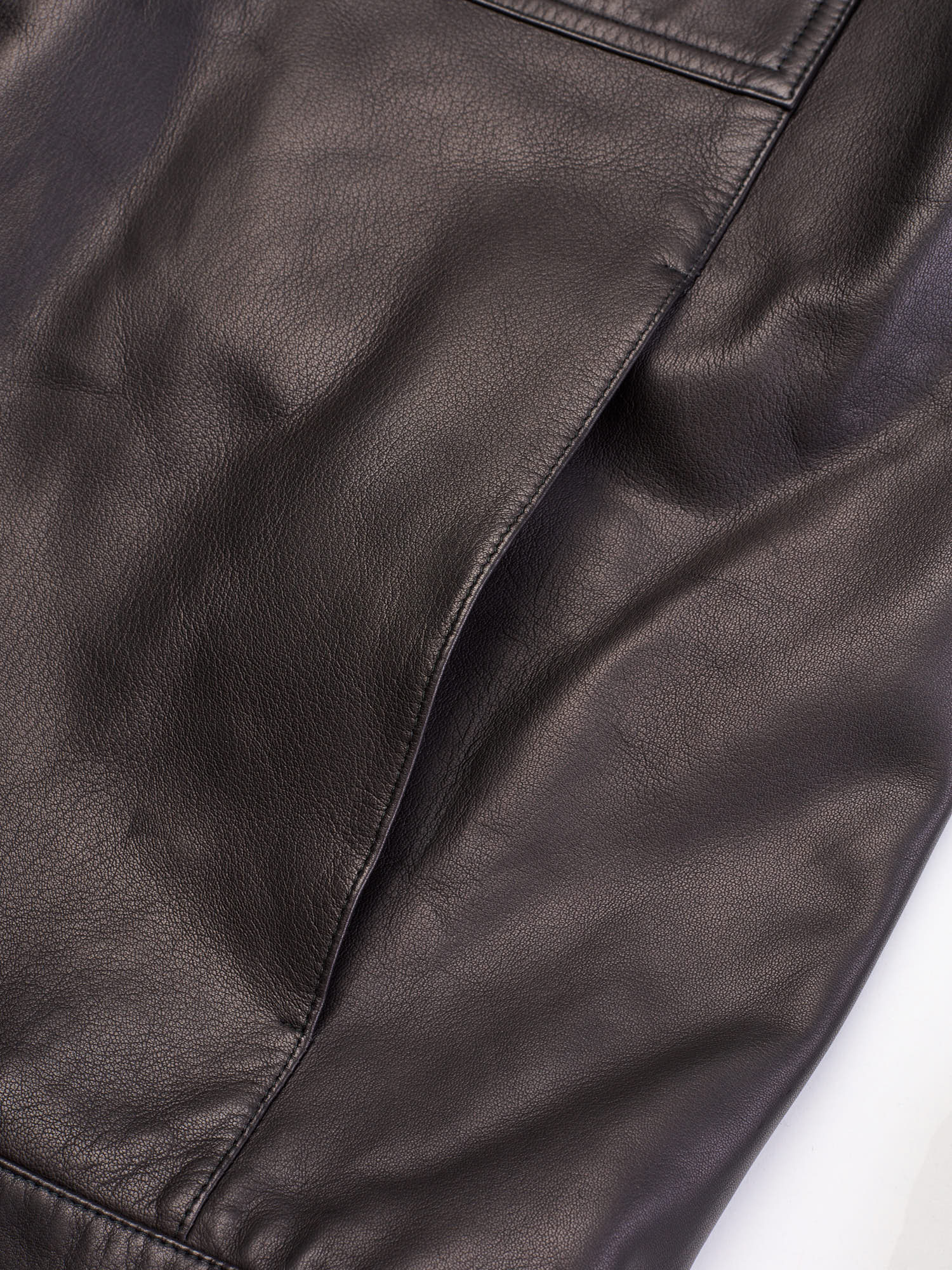 SERAPHIN Black Lamb Leather Unlined Trucker Jacket NEW