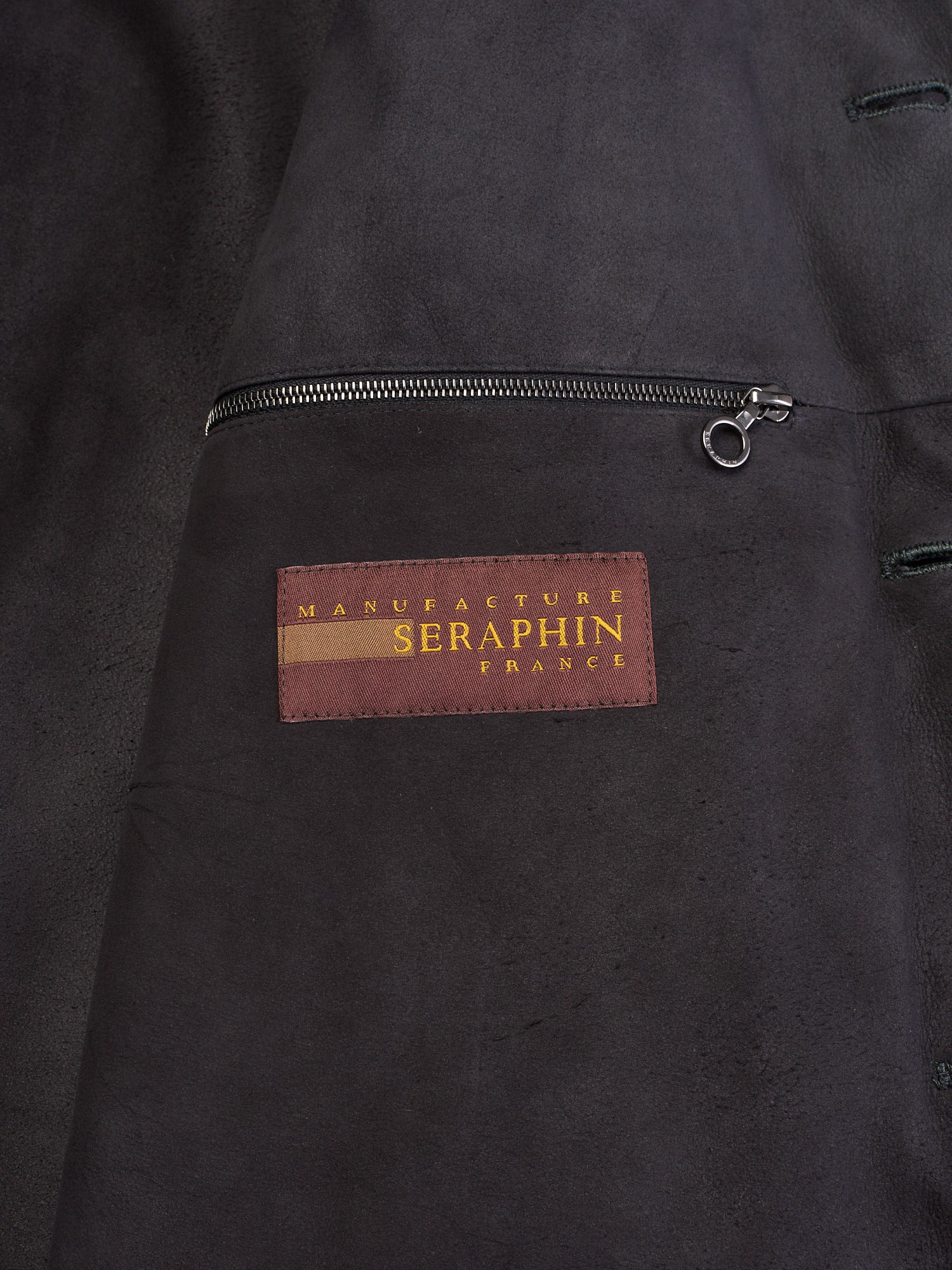 SERAPHIN Black Lamb Leather Unlined Trucker Jacket NEW