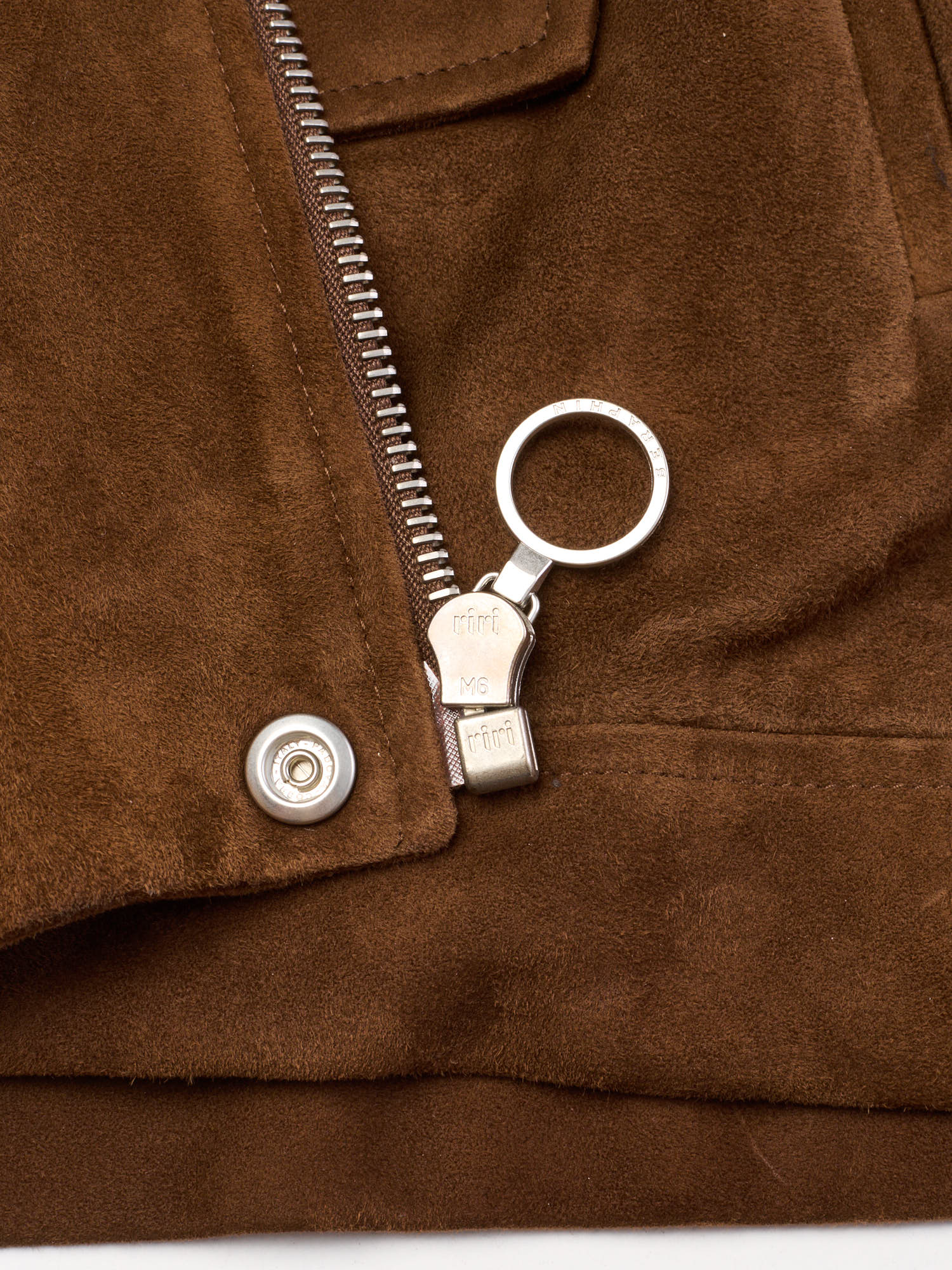 SERAPHIN Brown Suede Goat Leather Jacket FR 50 US M