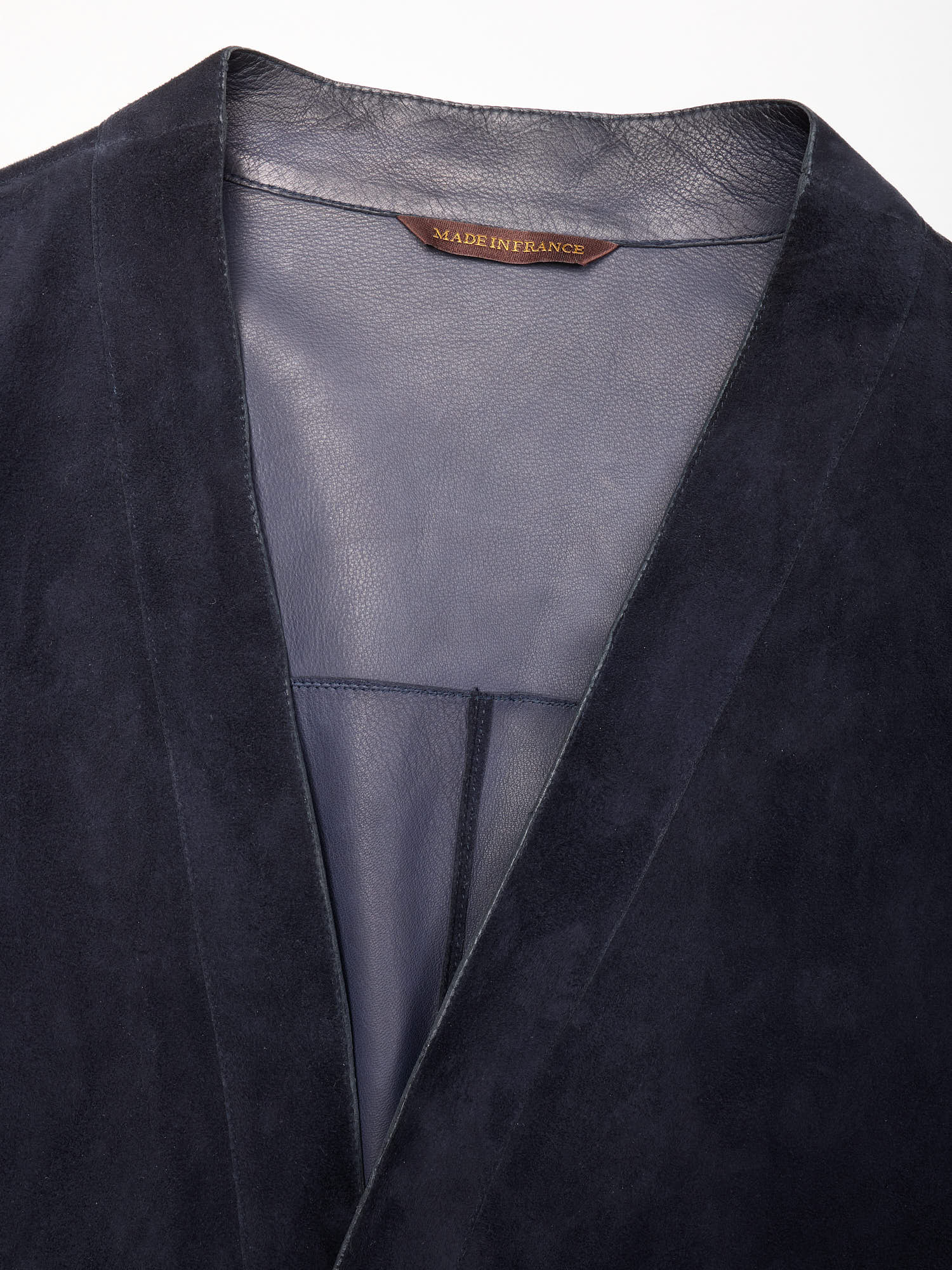 SERAPHIN France Deer Skin Leather Cardigan Jacket Blouson