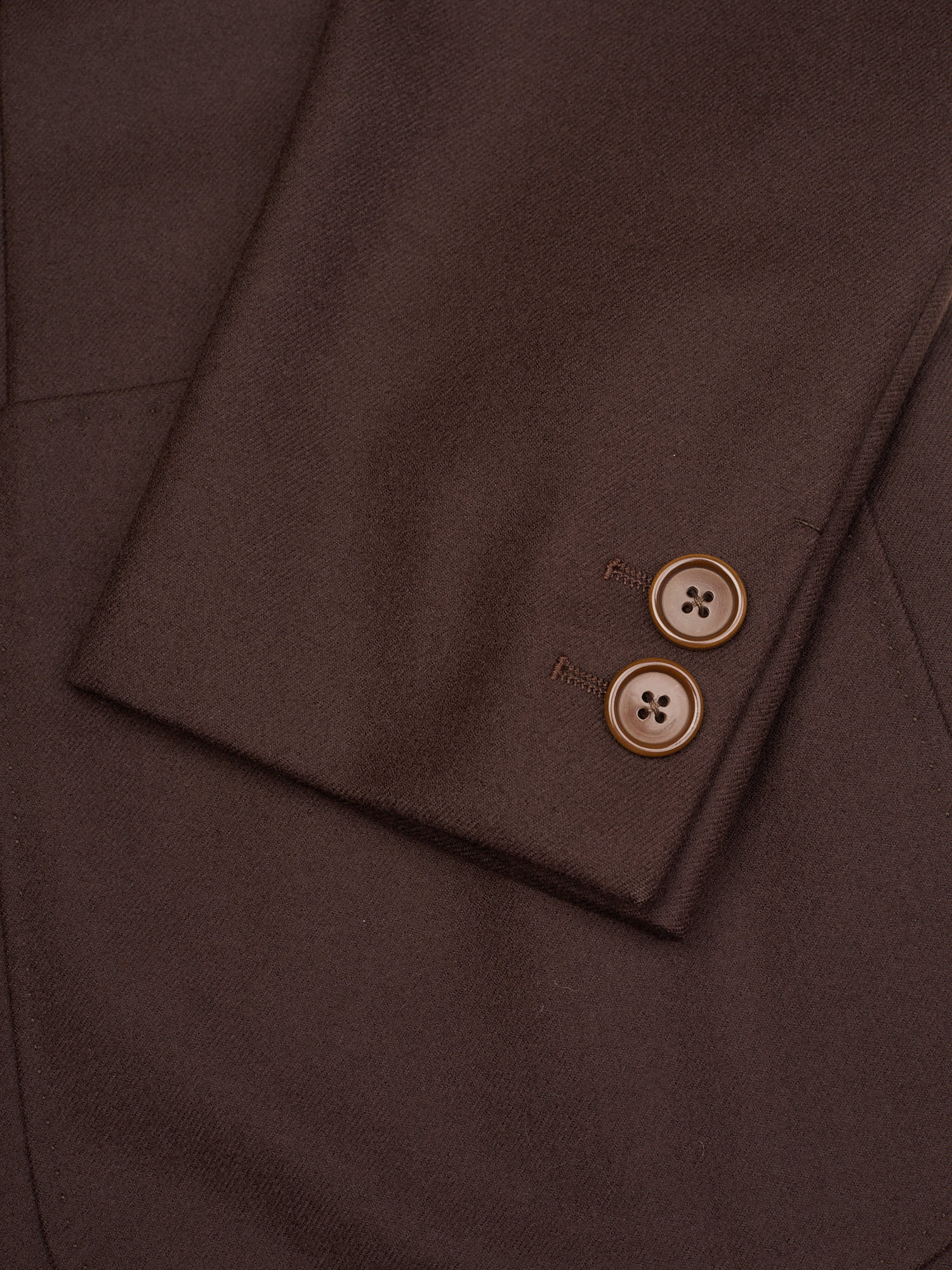 Vintage Castangia for SIR WILSON Chocolate Brown Wool Flannel 3 Piece Business Suit