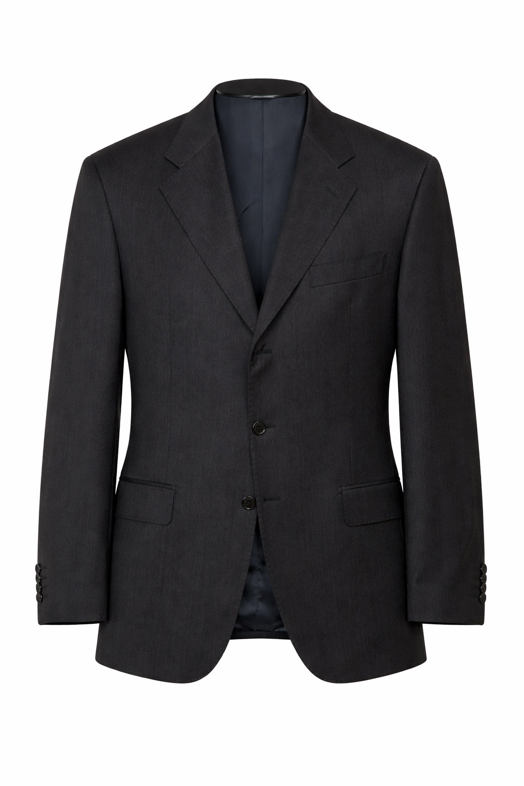 SIR WILSON Dark Gray Loro Piana Winter Tasmanian Super 120s Wool Suit Extra Long