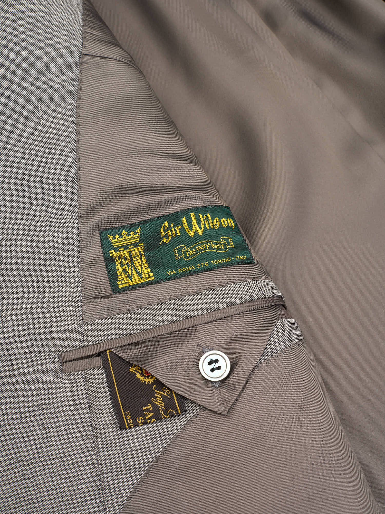 SIR WILSON Gray Loro Piana Super 120's Tasmanian Wool Hand Tailored Suit