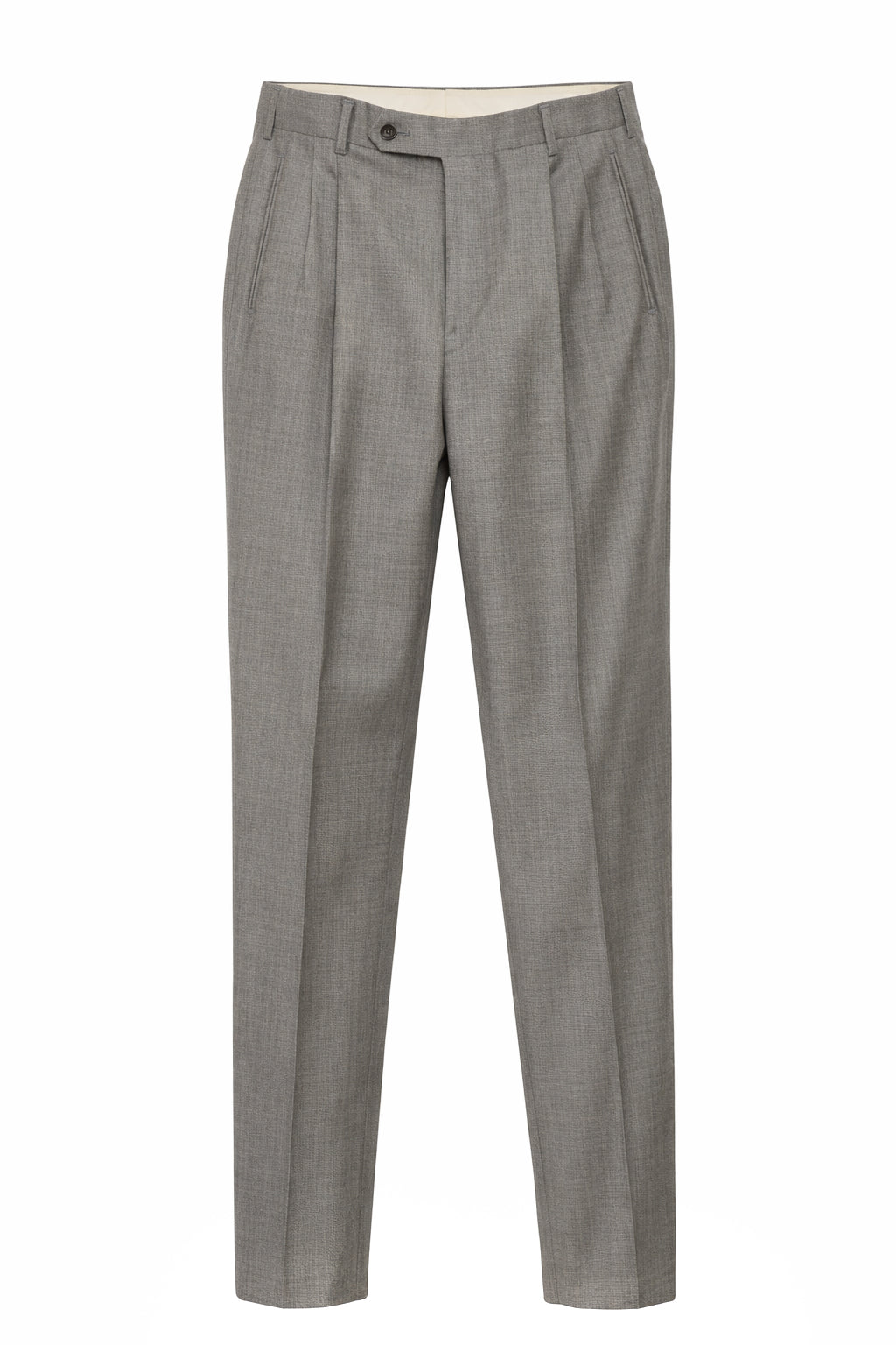 SIR WILSON Gray Birdseye Loro Piana Tasmanian Super 120s Wool Suit