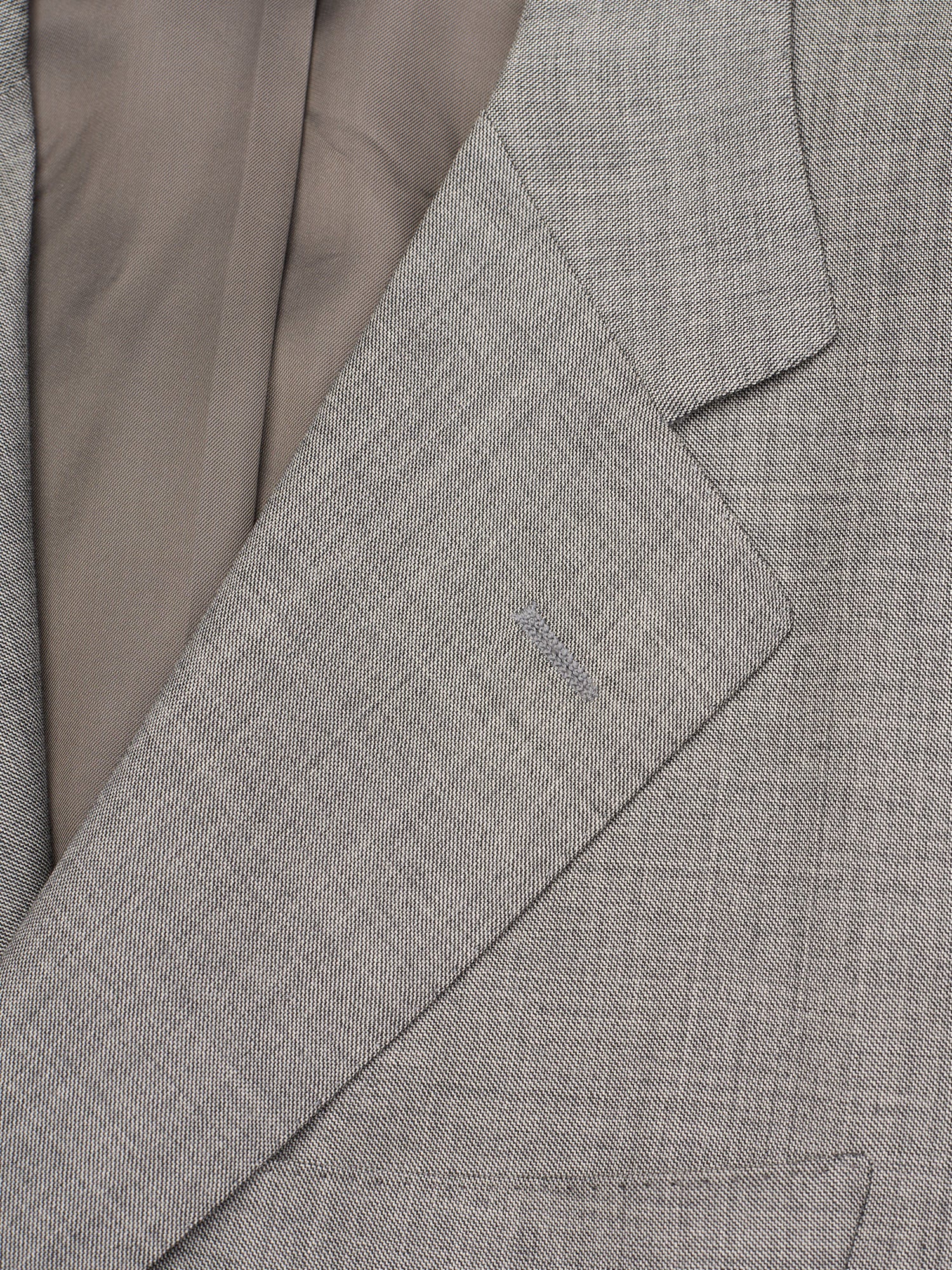 SIR WILSON Gray Birdseye Loro Piana Tasmanian Super 120s Wool Suit