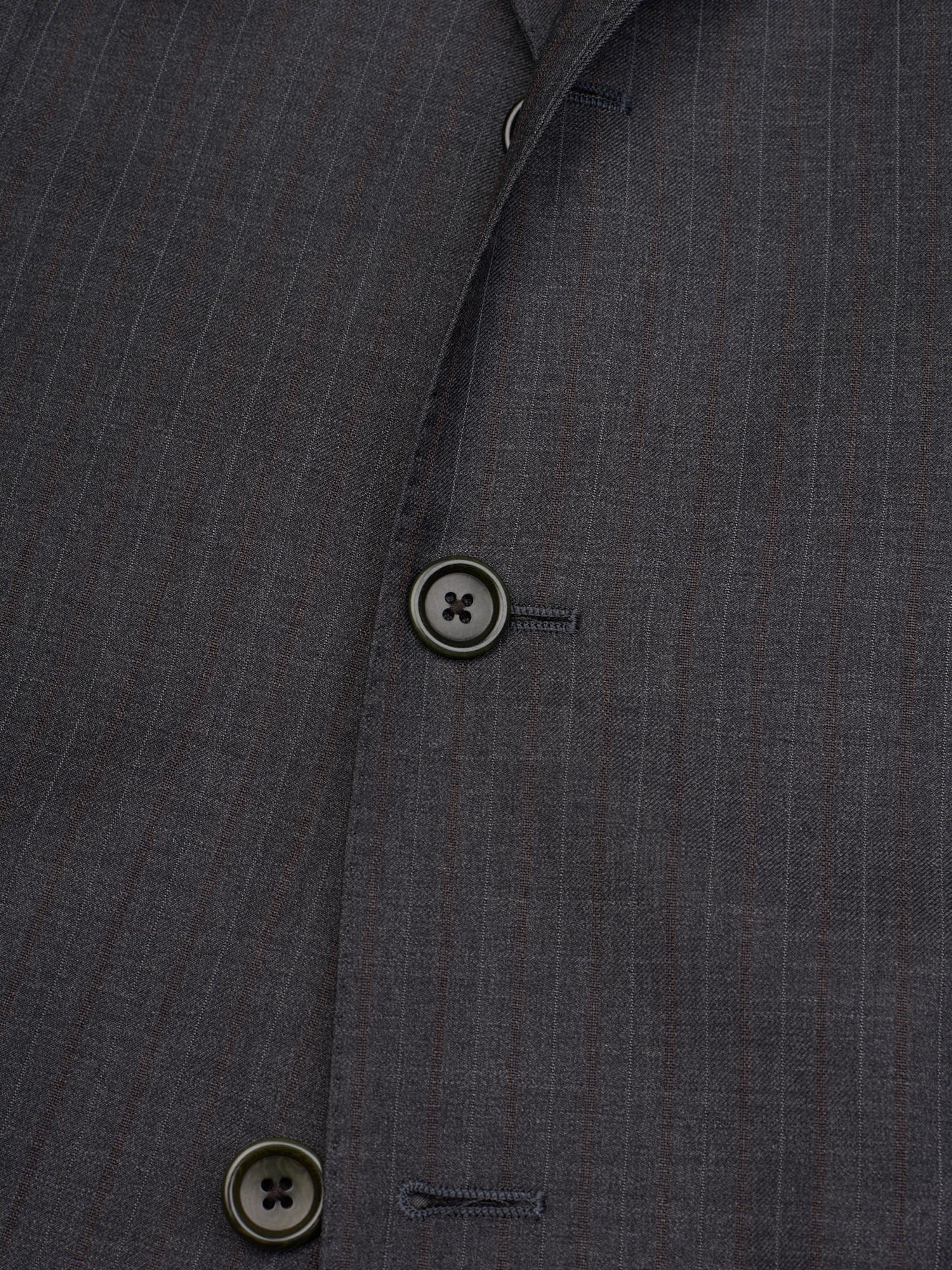 SIR WILSON Torino Gray Striped Virgin Wool Business Suit
