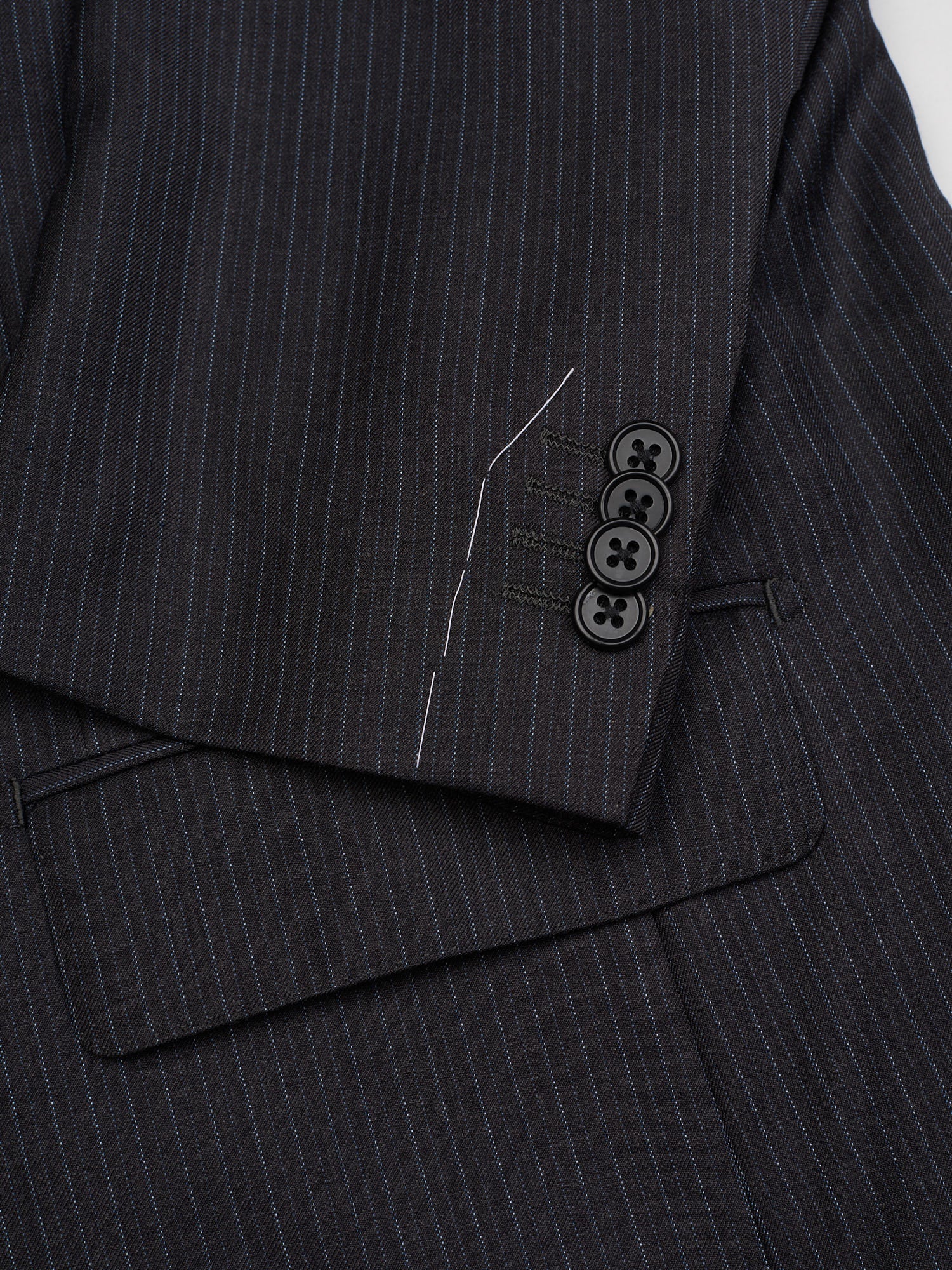SIR WILSON Torino Gray Striped Wool Business Suit