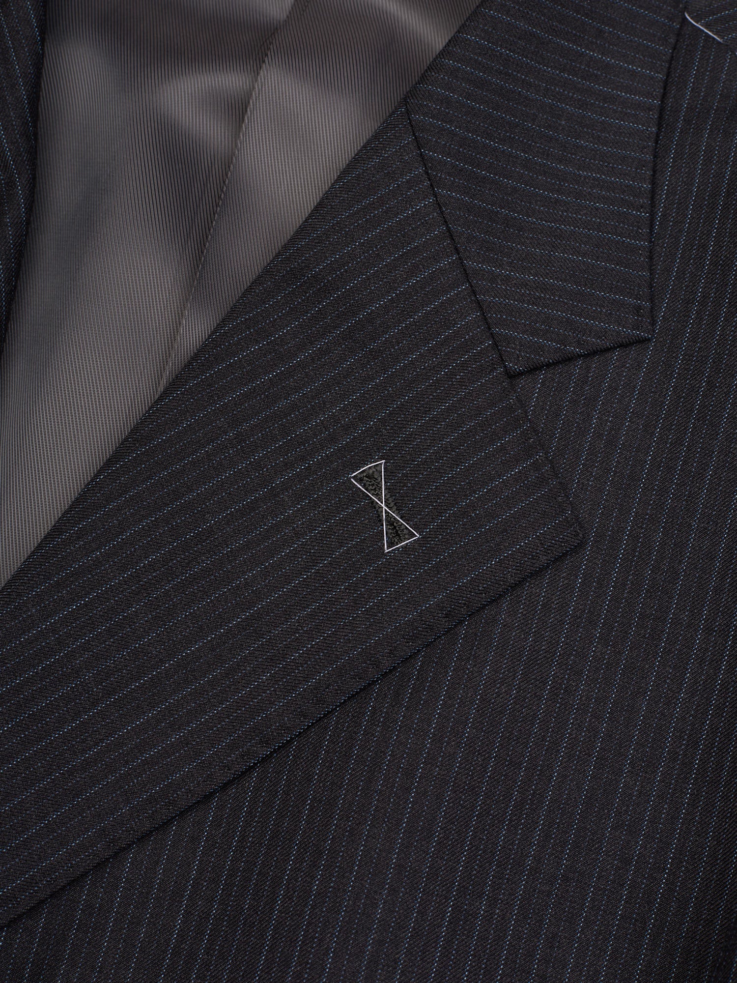 SIR WILSON Torino Gray Striped Wool Business Suit