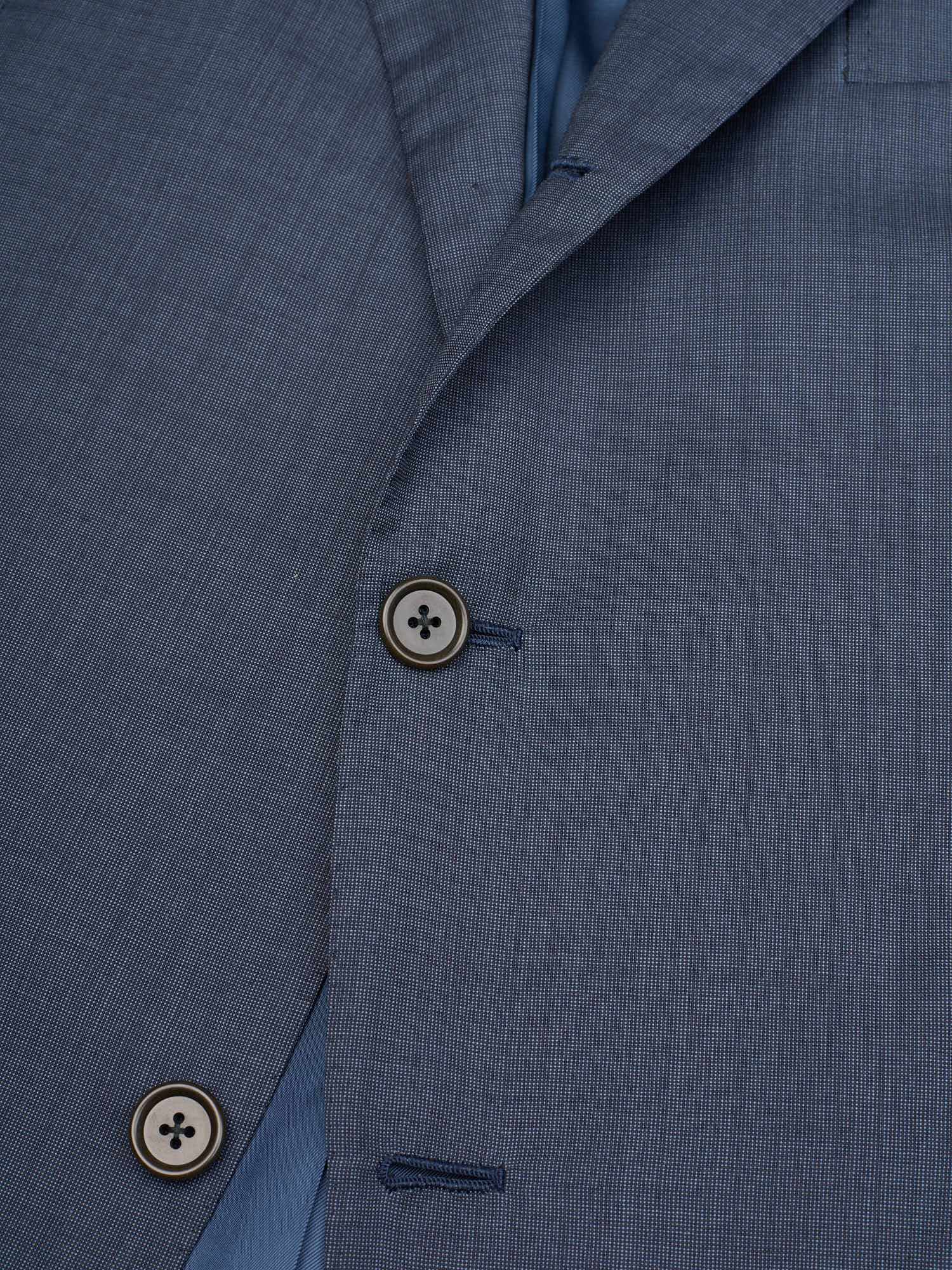 SIR WILSON Handmade Dark Blue Birdseye Wool Suit