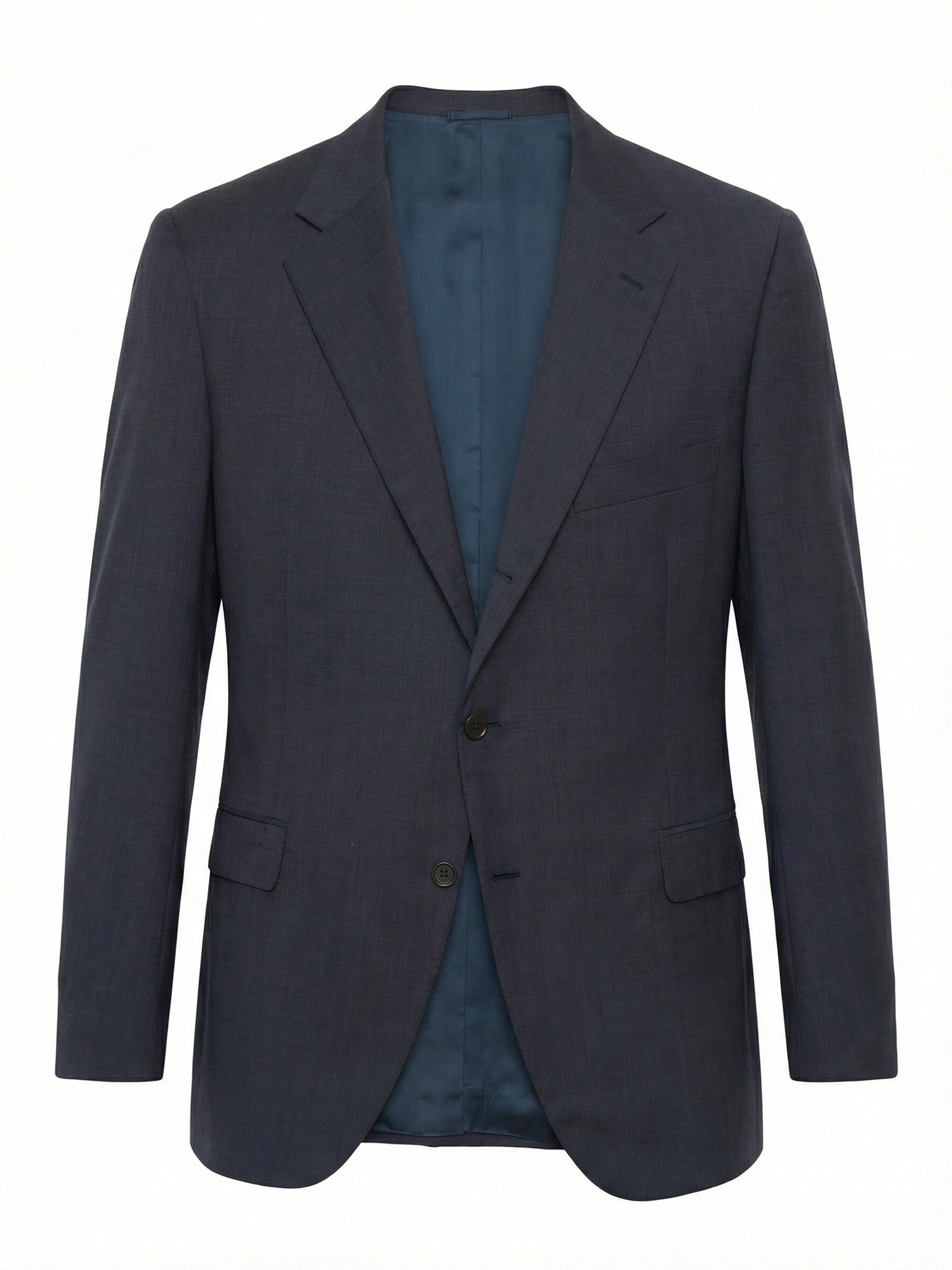 SIR WILSON Handmade Dark Blue Birdseye Wool Suit