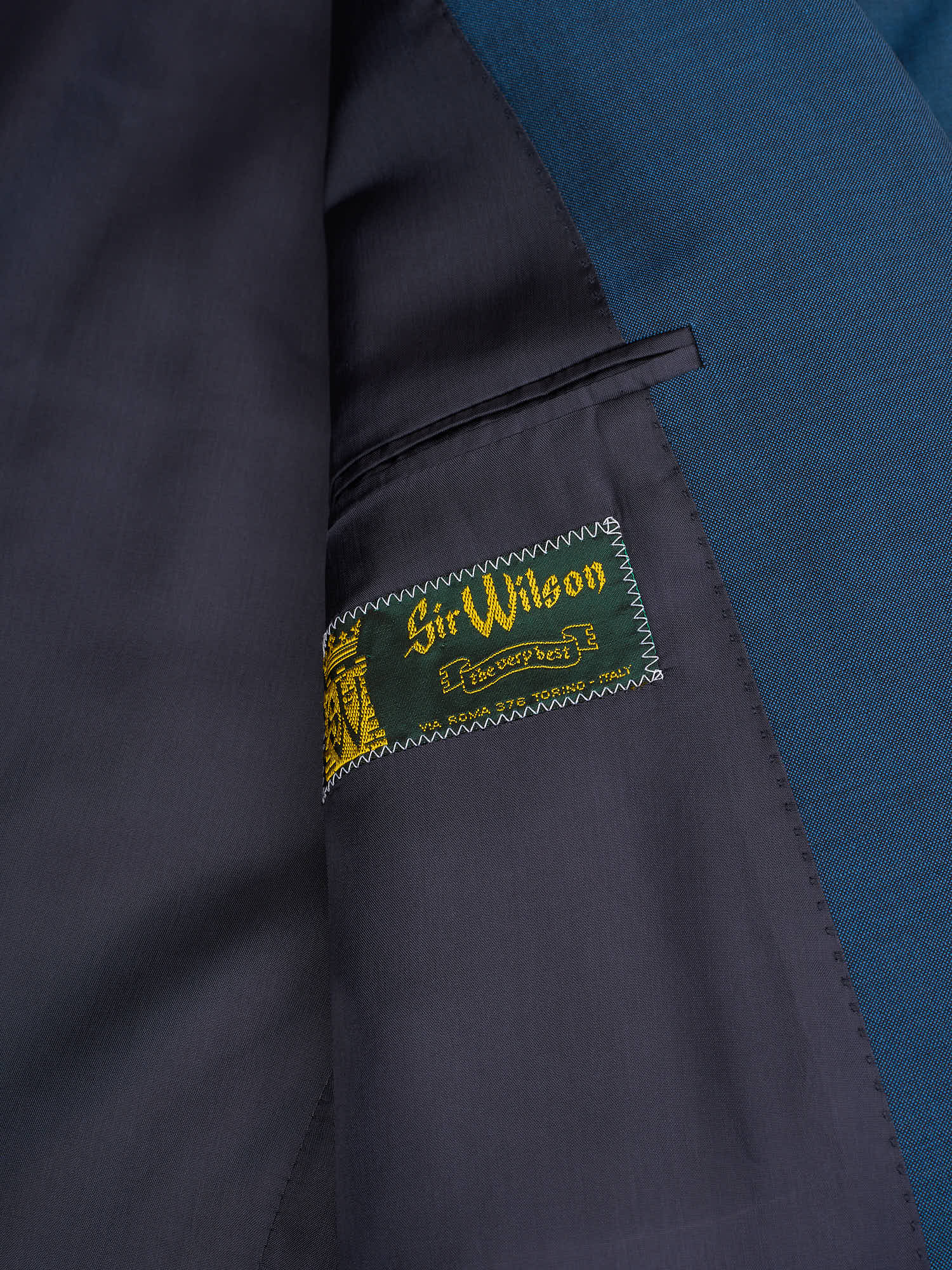 CASTANGIA for Sir Wilson Torino Handmade Navy Blue Wool–Mohair Suit