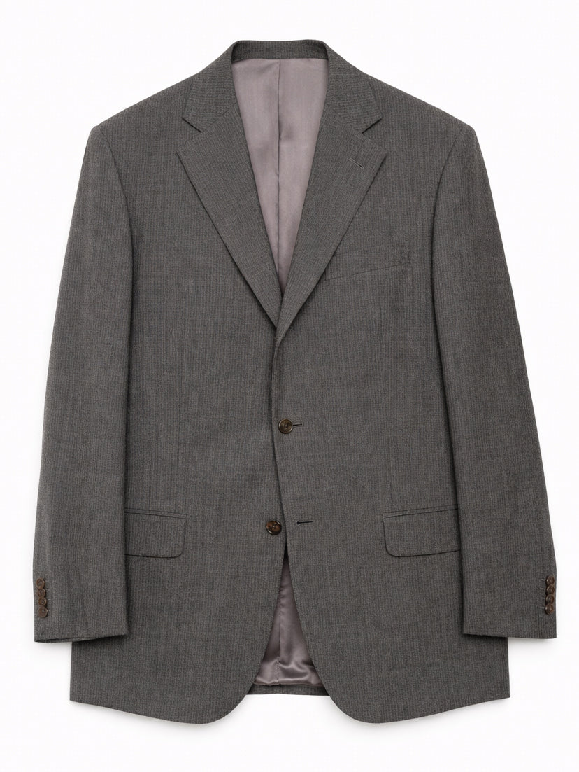 SIR WILSON Ligth Gray Striped Virgin Wool Super 120'S Suit