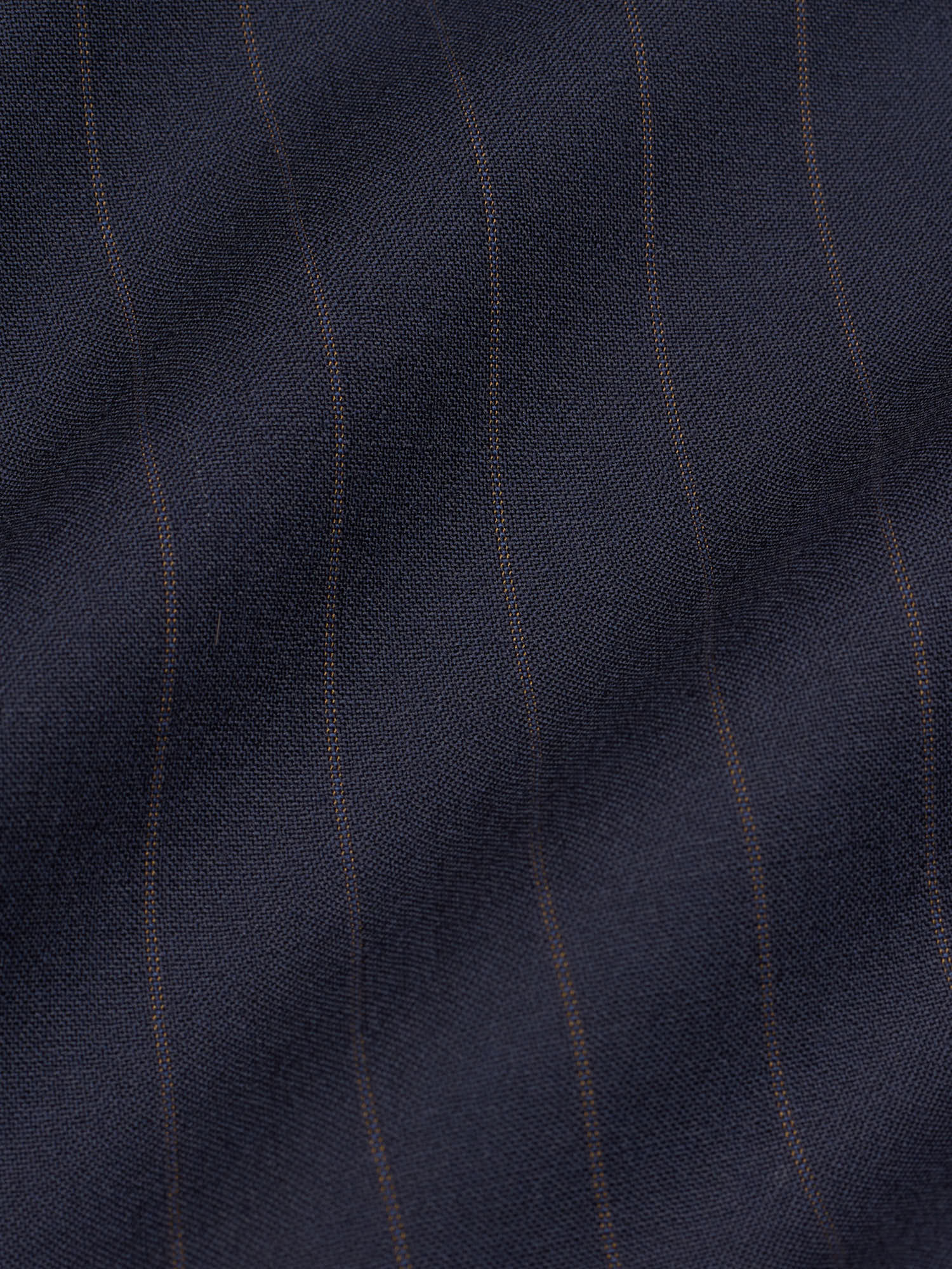 SIR WILSON Navy Blue Striped Wool Business Suit